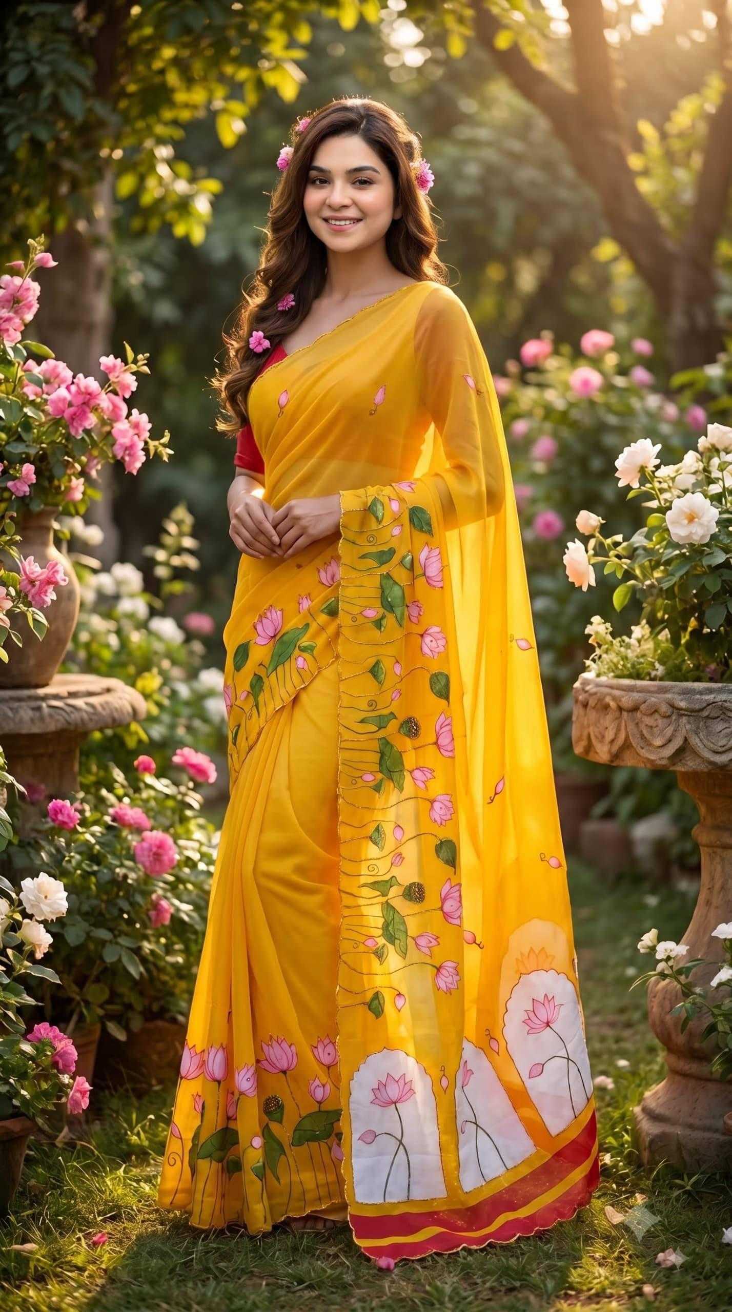 YNF Wholesale Georgette Printed Sarees KESH518 4528 | Surat Manufacturer