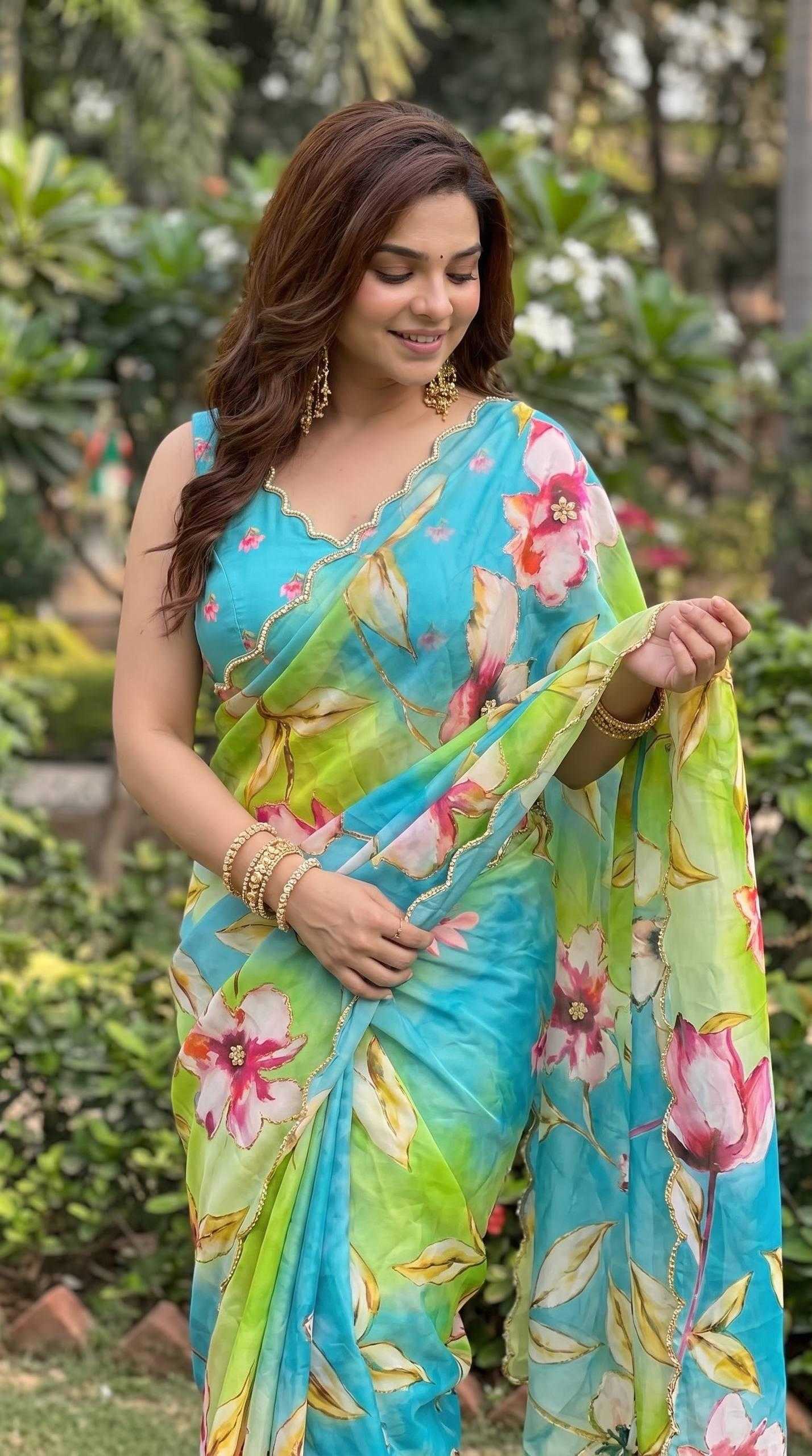YNF Wholesale Georgette Georgette Sarees KESH518 4529 | Surat Manufacturer