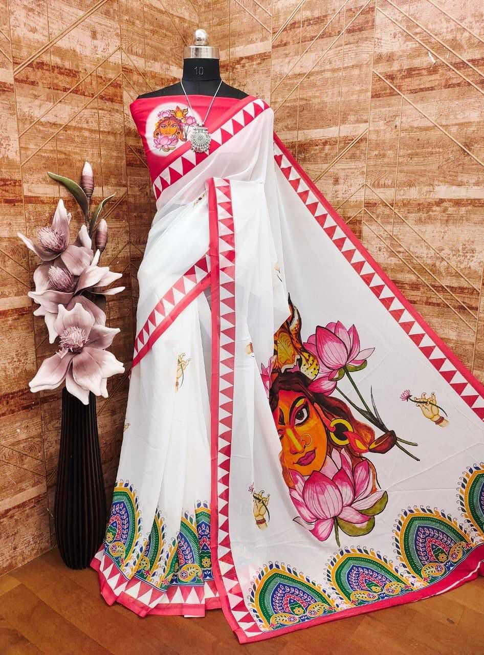 YNF Wholesale Georgette Printed Sarees KESH518 4530 | Surat Manufacturer