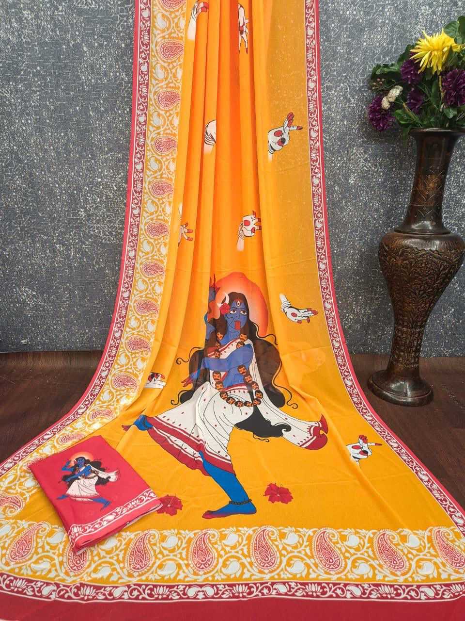 YNF Wholesale Georgette Printed Sarees KESH518 4530 | Surat Manufacturer