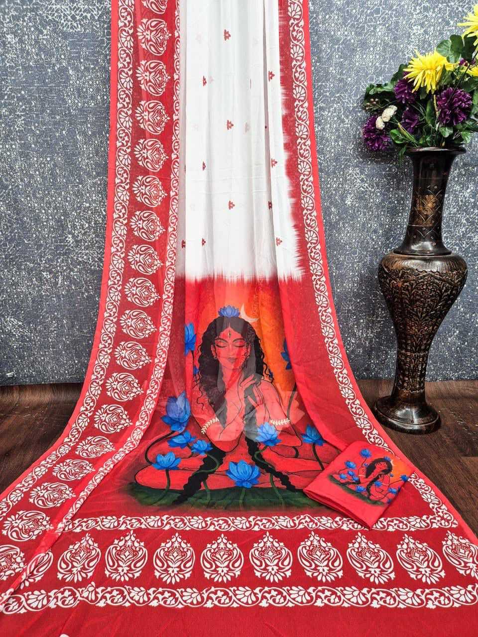 YNF Wholesale Georgette Printed Sarees KESH518 4530 | Surat Manufacturer