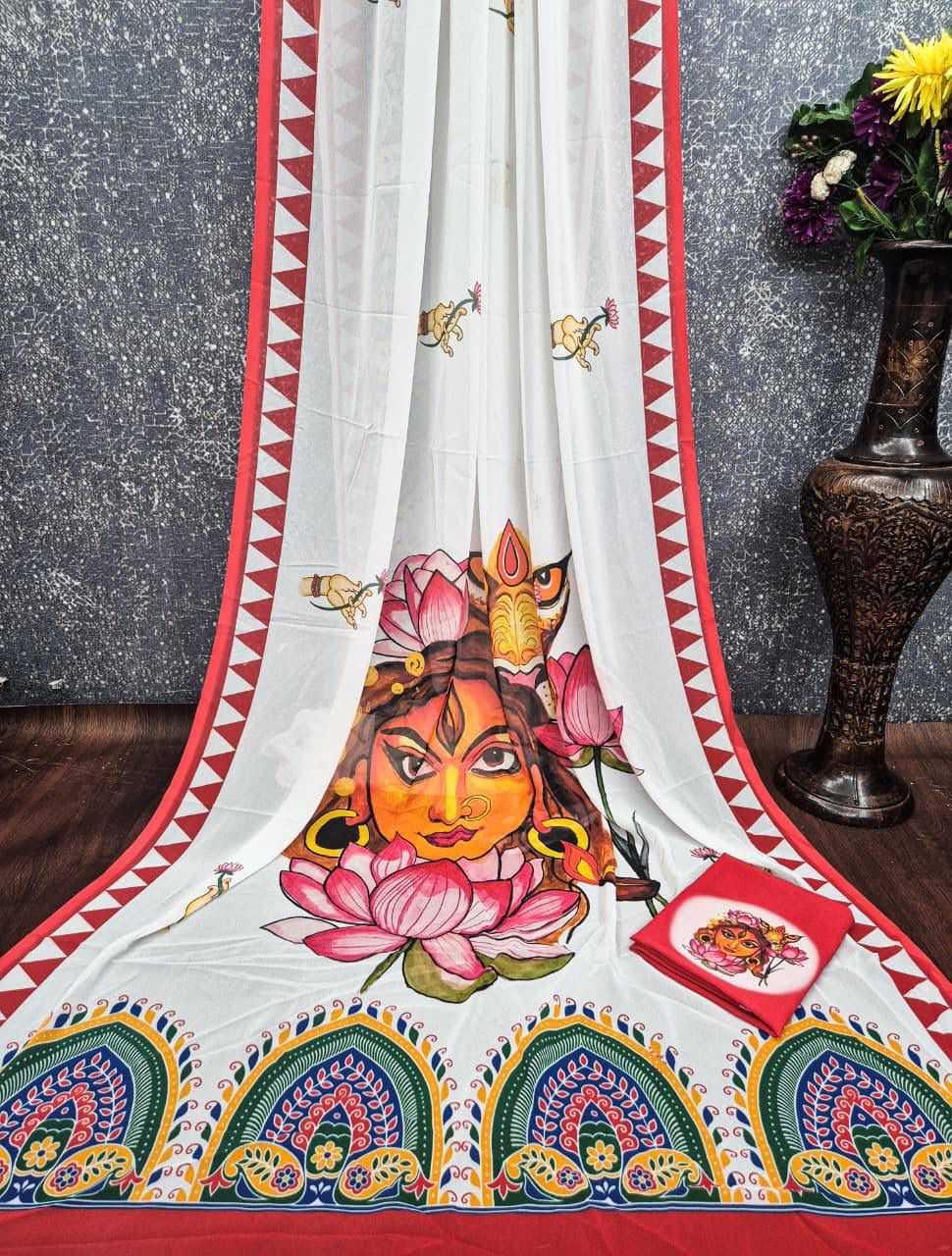 YNF Wholesale Georgette Printed Sarees KESH518 4530 | Surat Manufacturer