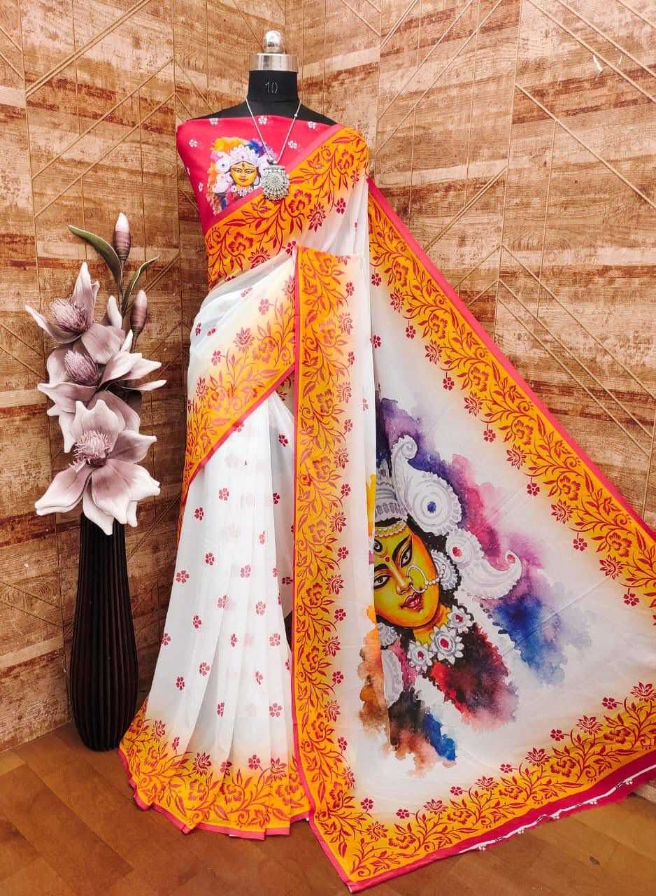 YNF Wholesale Georgette Printed Sarees KESH518 4530 | Surat Manufacturer