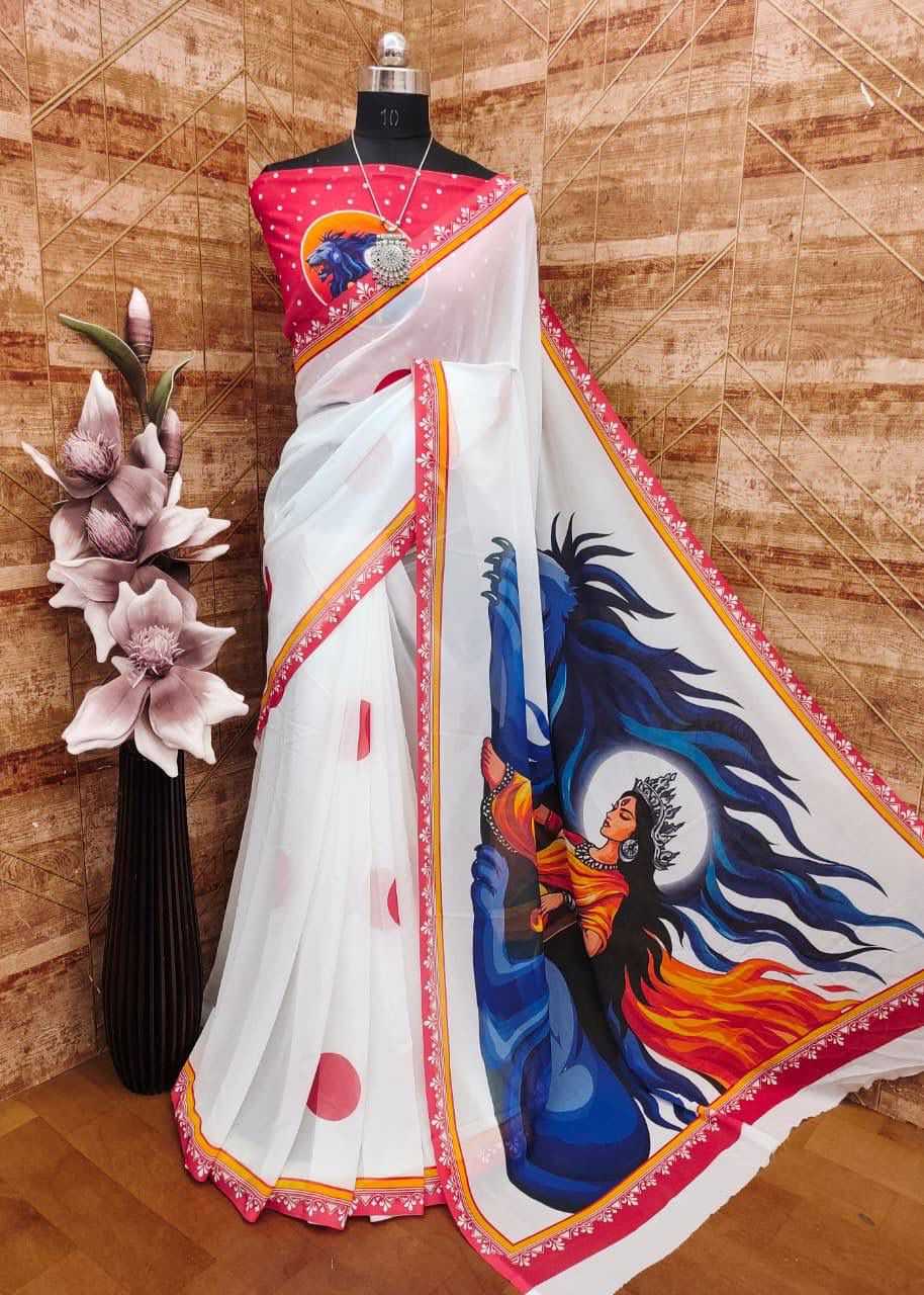 YNF Wholesale Georgette Printed Sarees KESH518 4530 | Surat Manufacturer