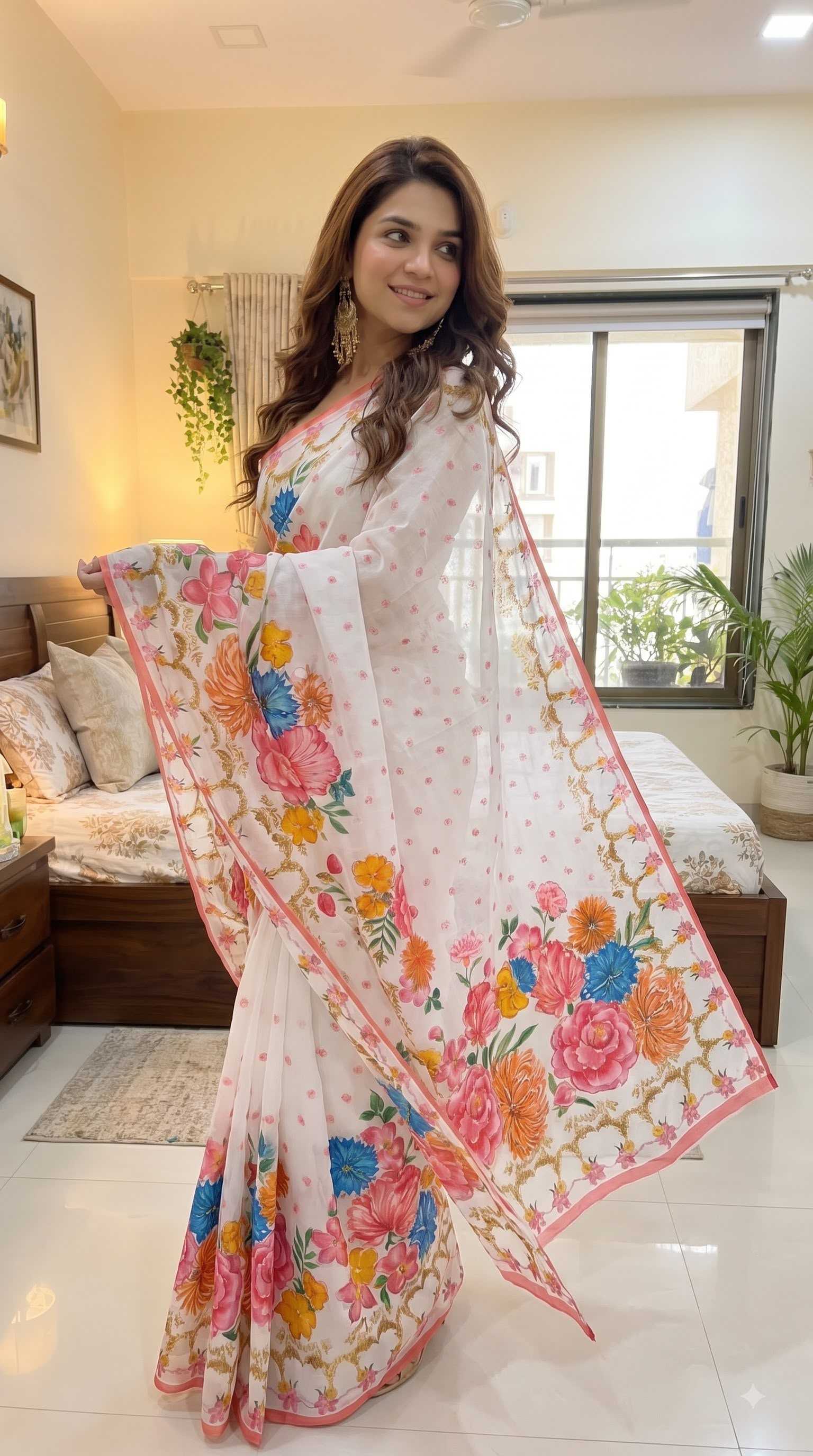 YNF Wholesale Georgette Printed Sarees KESH518 4534 | Surat Manufacturer