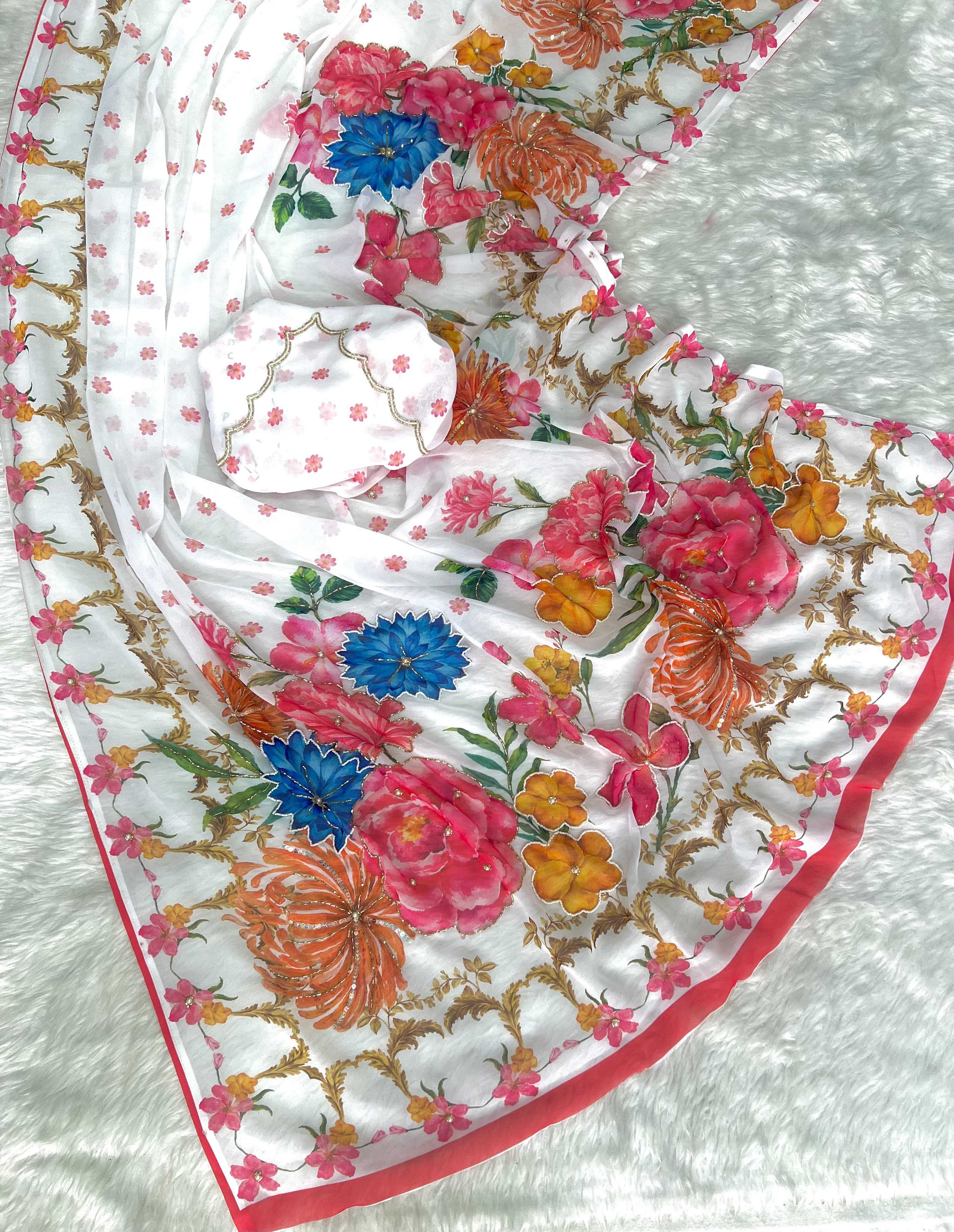 YNF Wholesale Georgette Printed Sarees KESH518 4534 | Surat Manufacturer