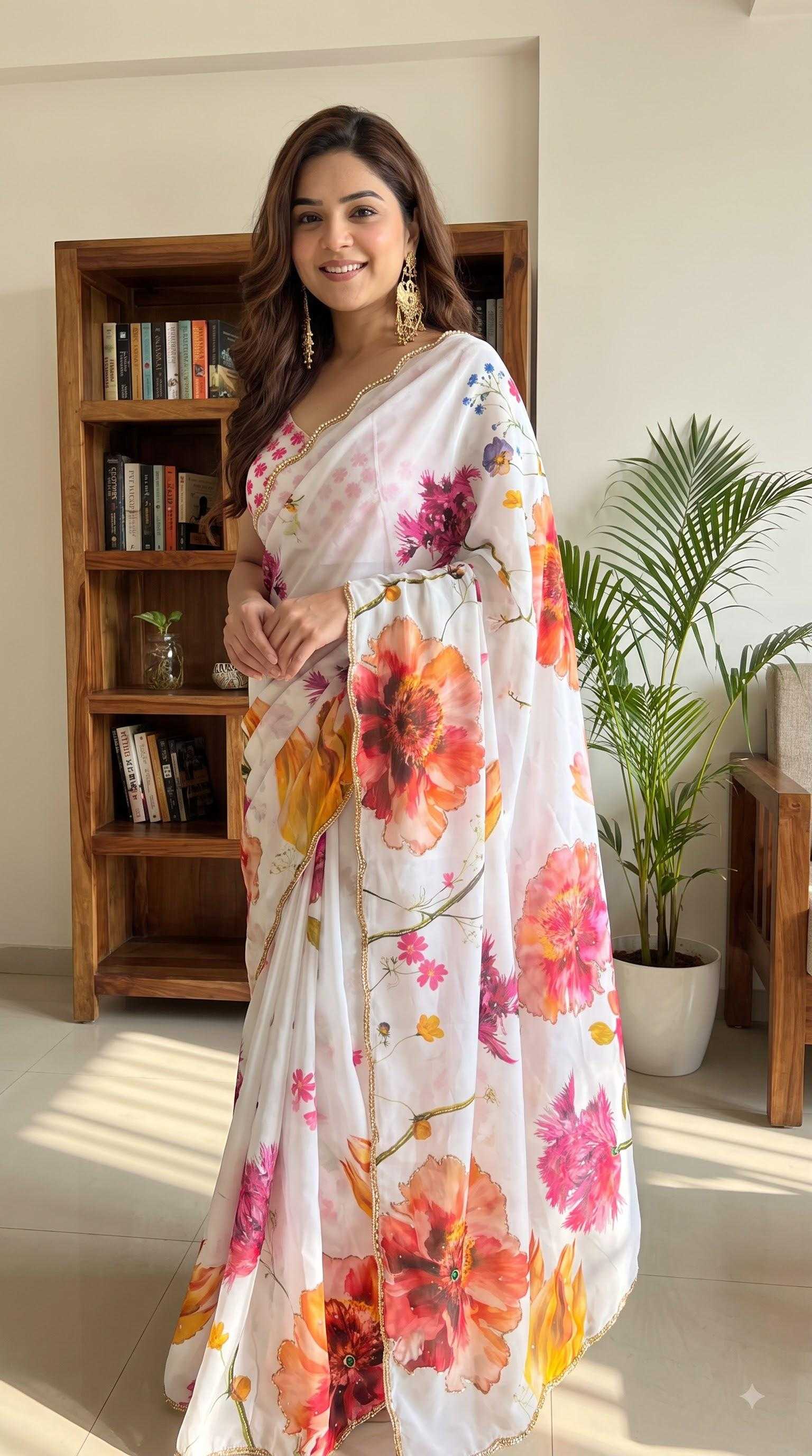 YNF Wholesale Georgette Designer Sarees KESH518 4537 | Surat Manufacturer
