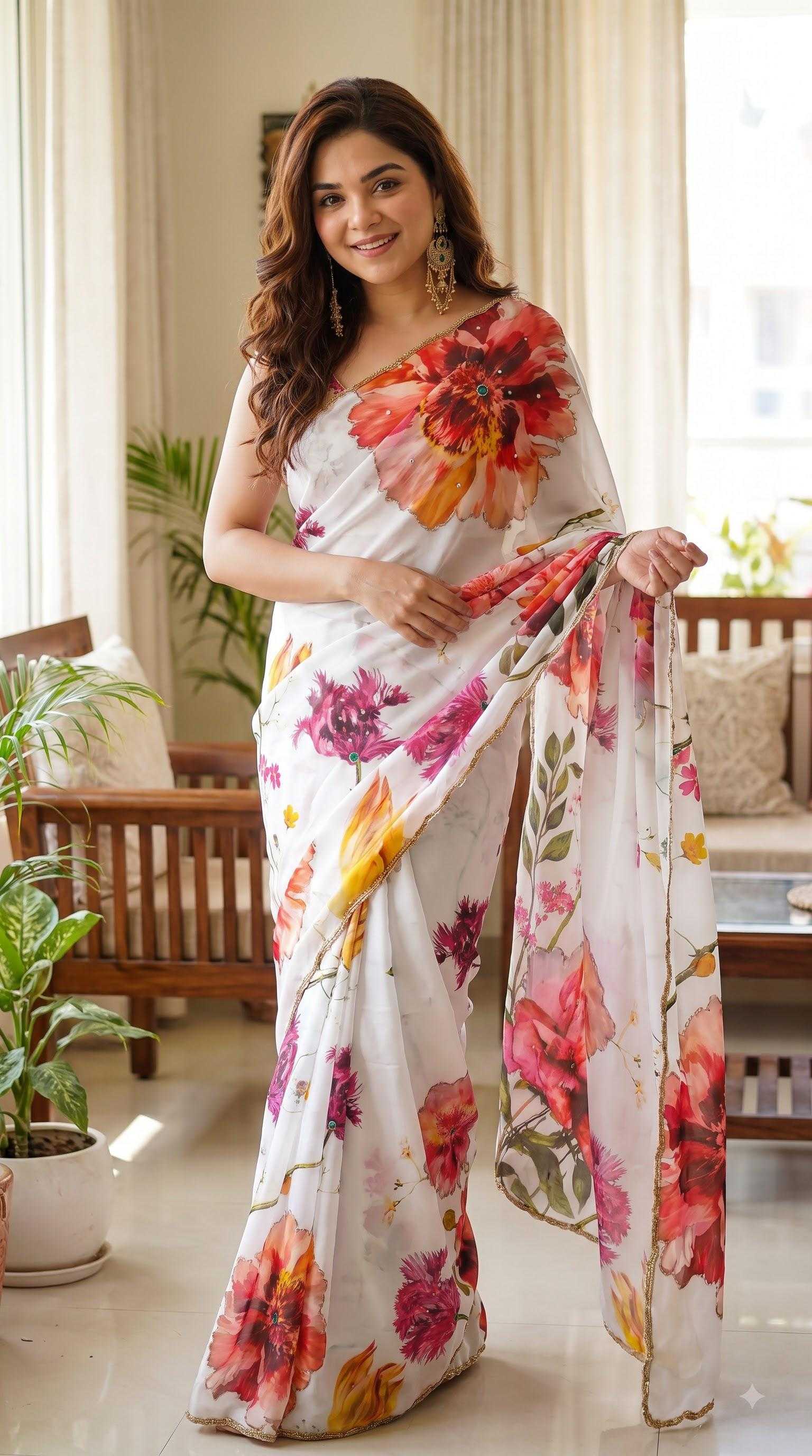 YNF Wholesale Georgette Designer Sarees KESH518 4537 | Surat Manufacturer