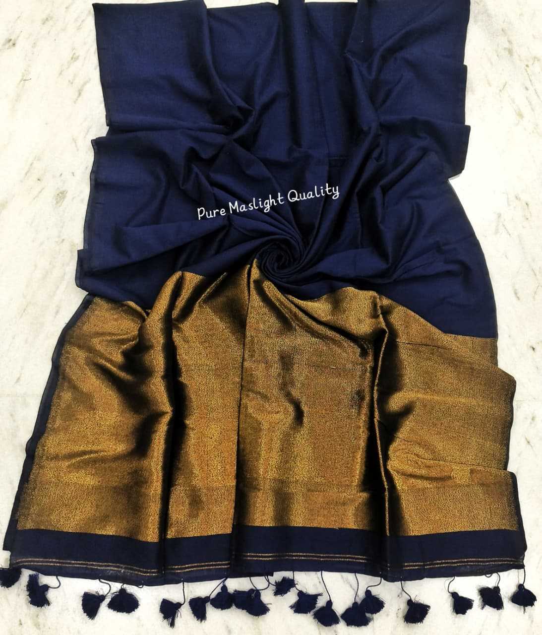YNF Wholesale Khadi Cotton Zari Border Sarees KESH525 SOLID | Surat Manufacturer