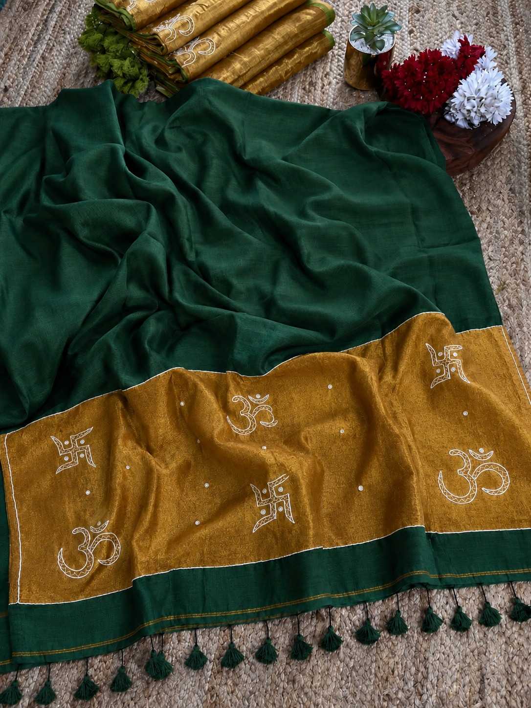 YNF Wholesale Pure Cotton Designer Sarees KESH525 SWASTIK | Surat Manufacturer