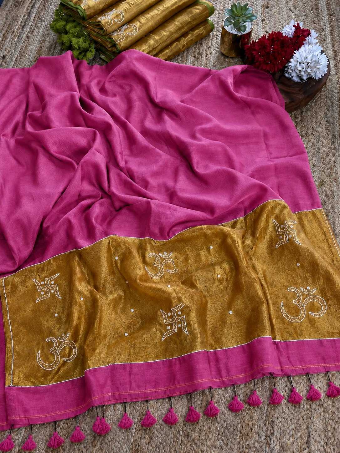 YNF Wholesale Pure Cotton Designer Sarees KESH525 SWASTIK | Surat Manufacturer