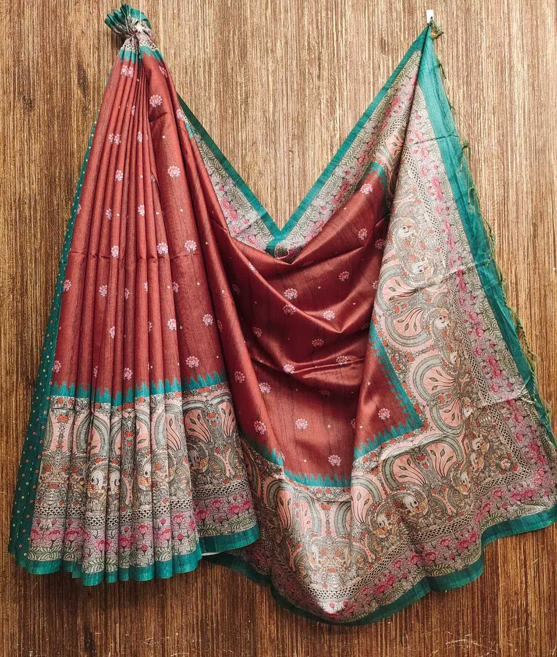 YNF Wholesale Tussar Silk Soft Silk Sarees KESH532 Yogita Lotus 2 | Surat Manufacturer