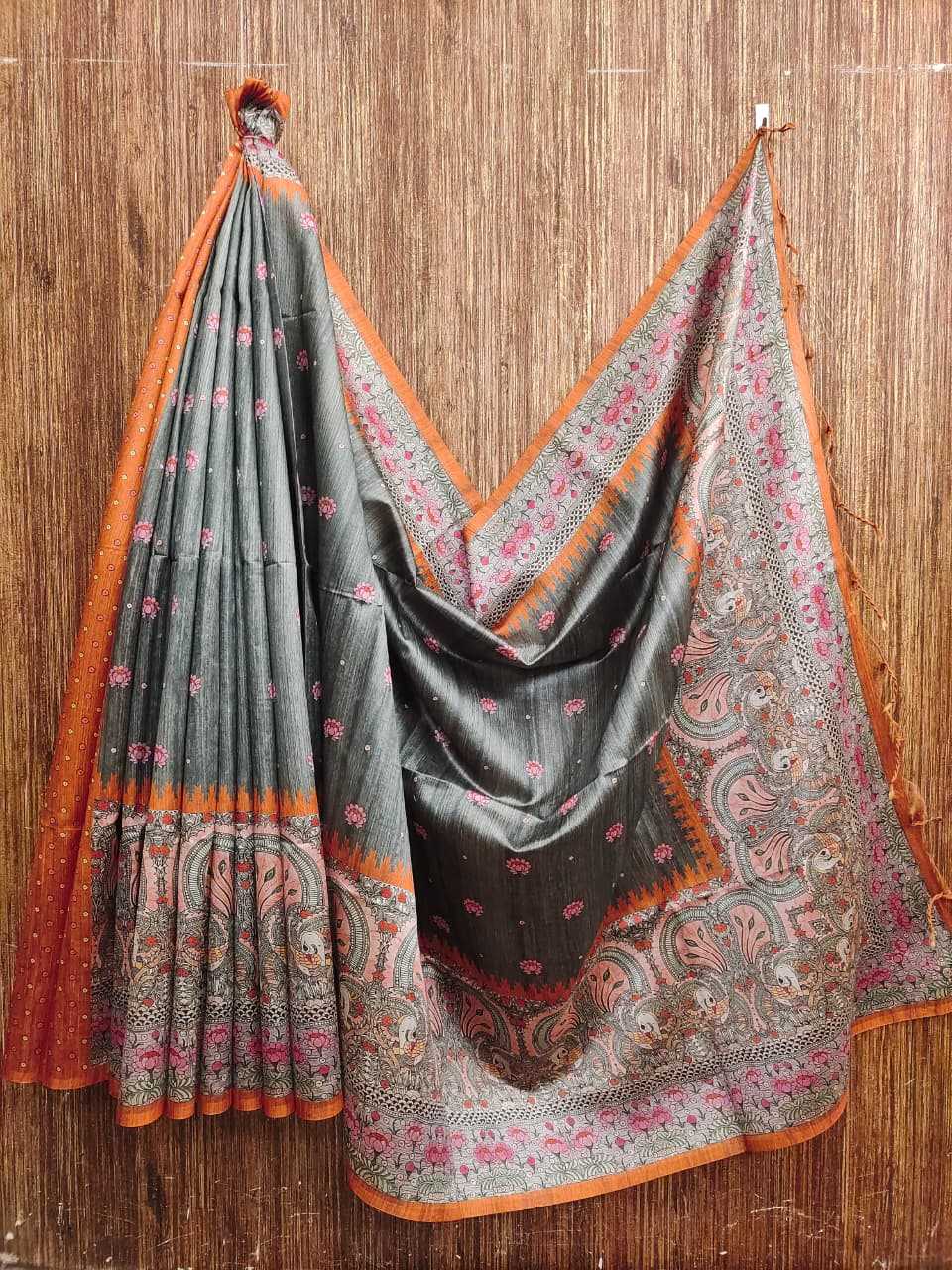 YNF Wholesale Tussar Silk Soft Silk Sarees KESH532 Yogita Lotus 2 | Surat Manufacturer