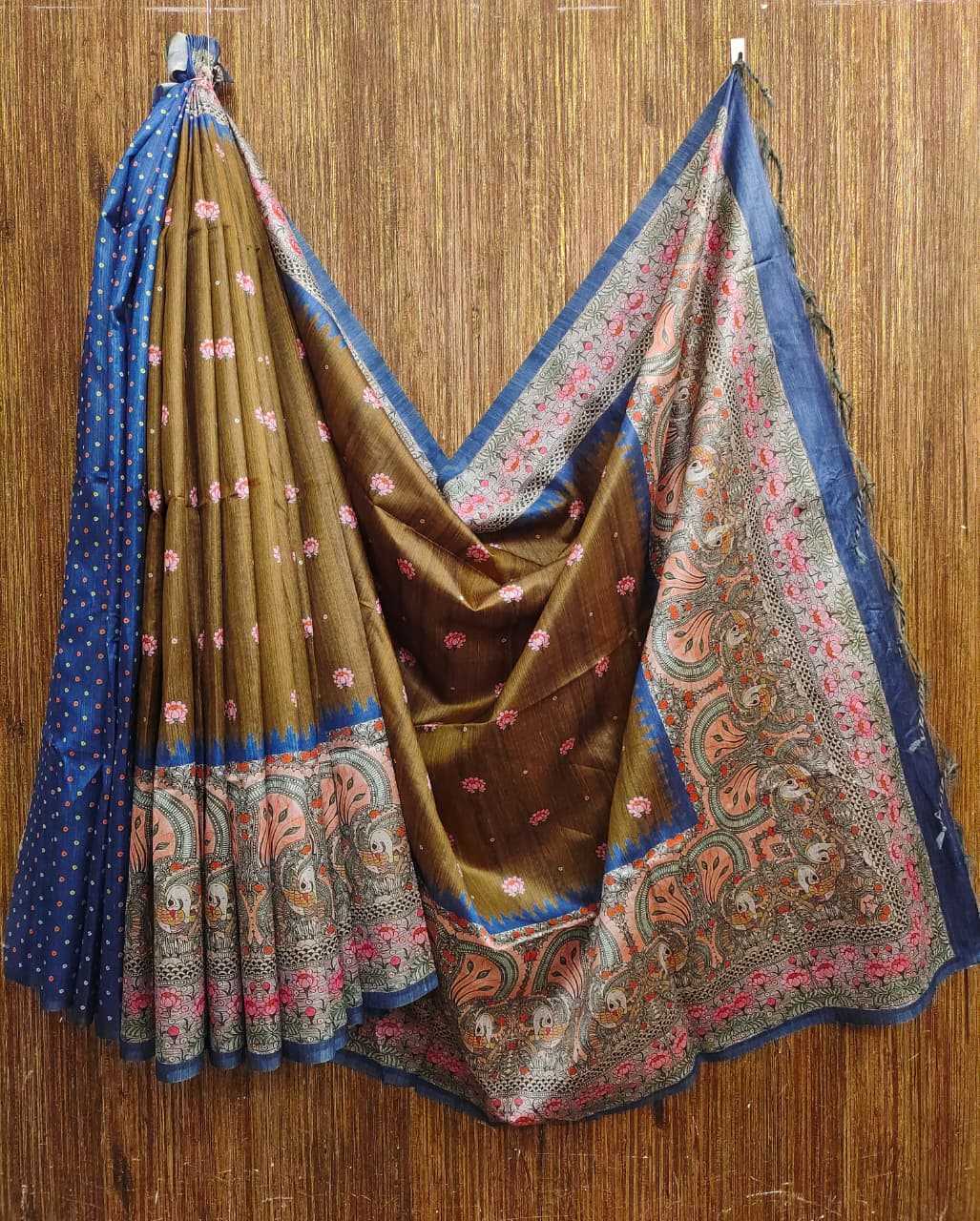 YNF Wholesale Tussar Silk Soft Silk Sarees KESH532 Yogita Lotus 2 | Surat Manufacturer