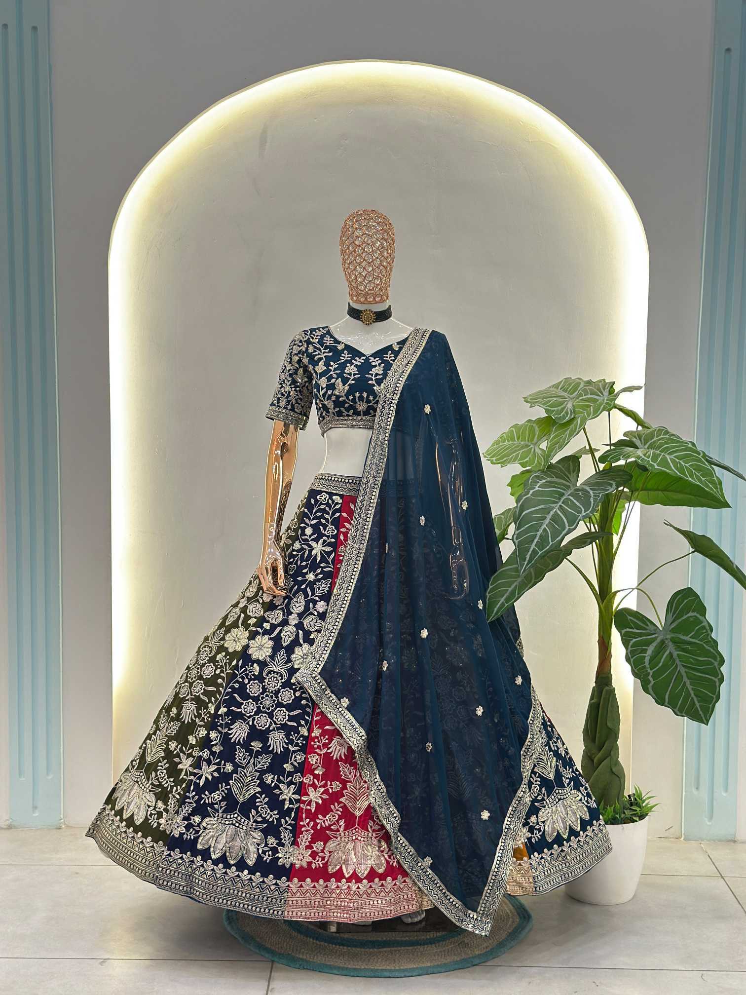 YNF Wholesale Faux Georgette Embroidered Lehenga KESH533 5053 | Surat Manufacturer