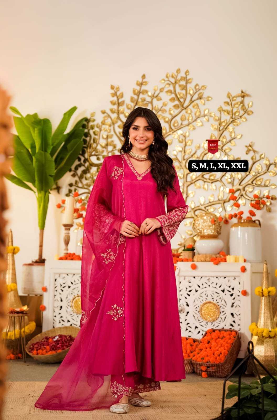 YNF Wholesale Viscose Chanderi Designer Kurtis KESH536 Ayushi | Surat Manufacturer