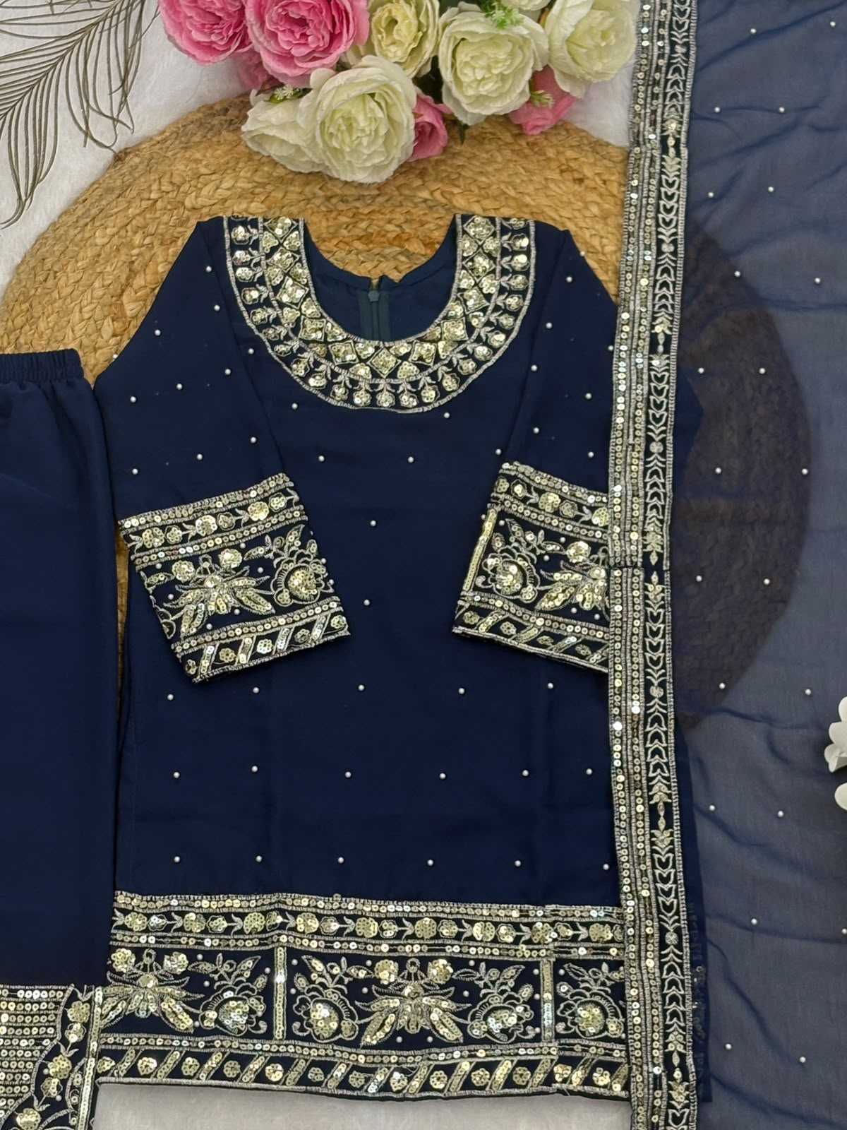 YNF Wholesale Faux Georgette Kids Top & Pant KESH539 012 | Surat Manufacturer
