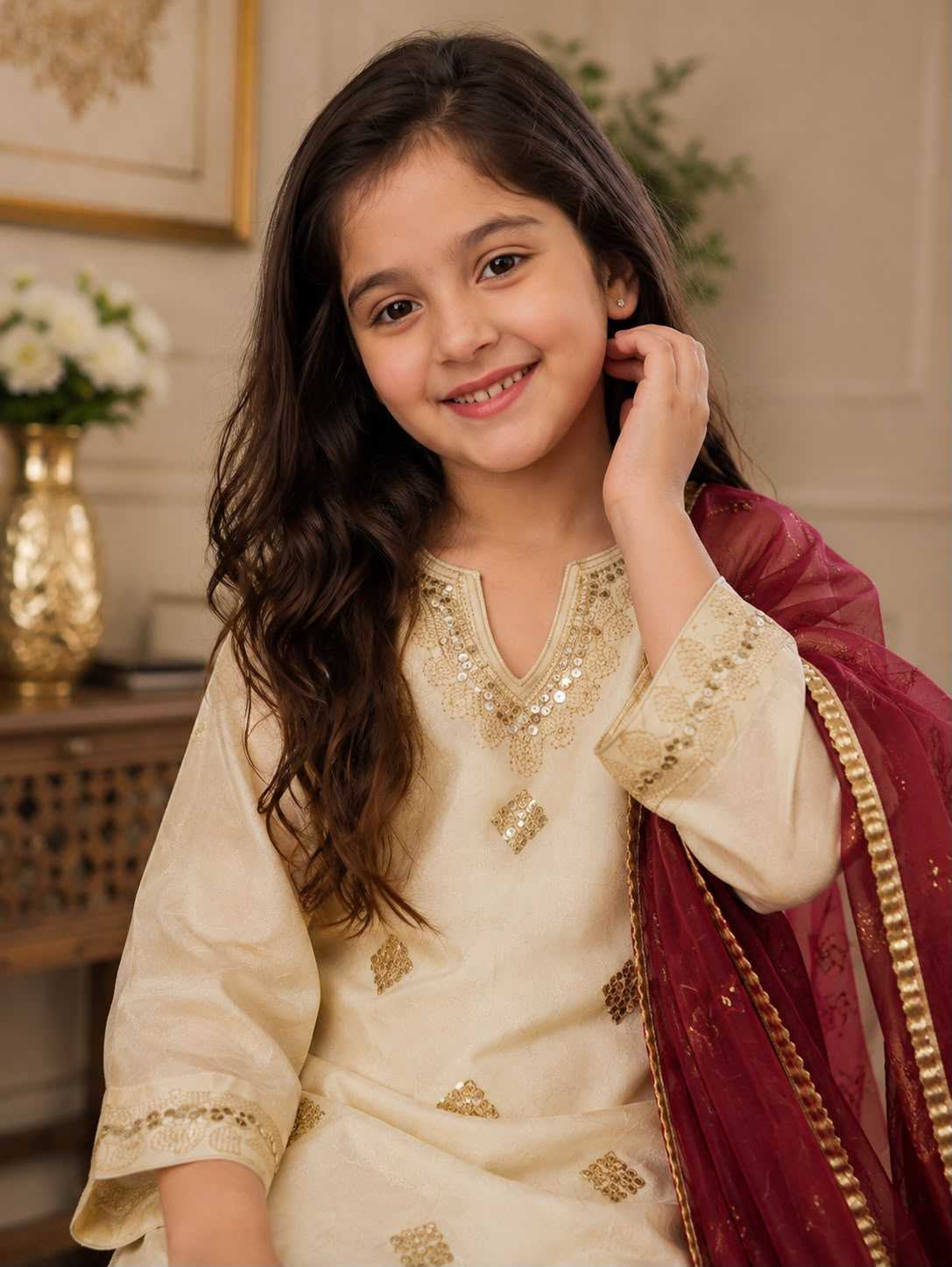 YNF Wholesale Premium Silk Kids Top & Pant KESH539 017 | Surat Manufacturer