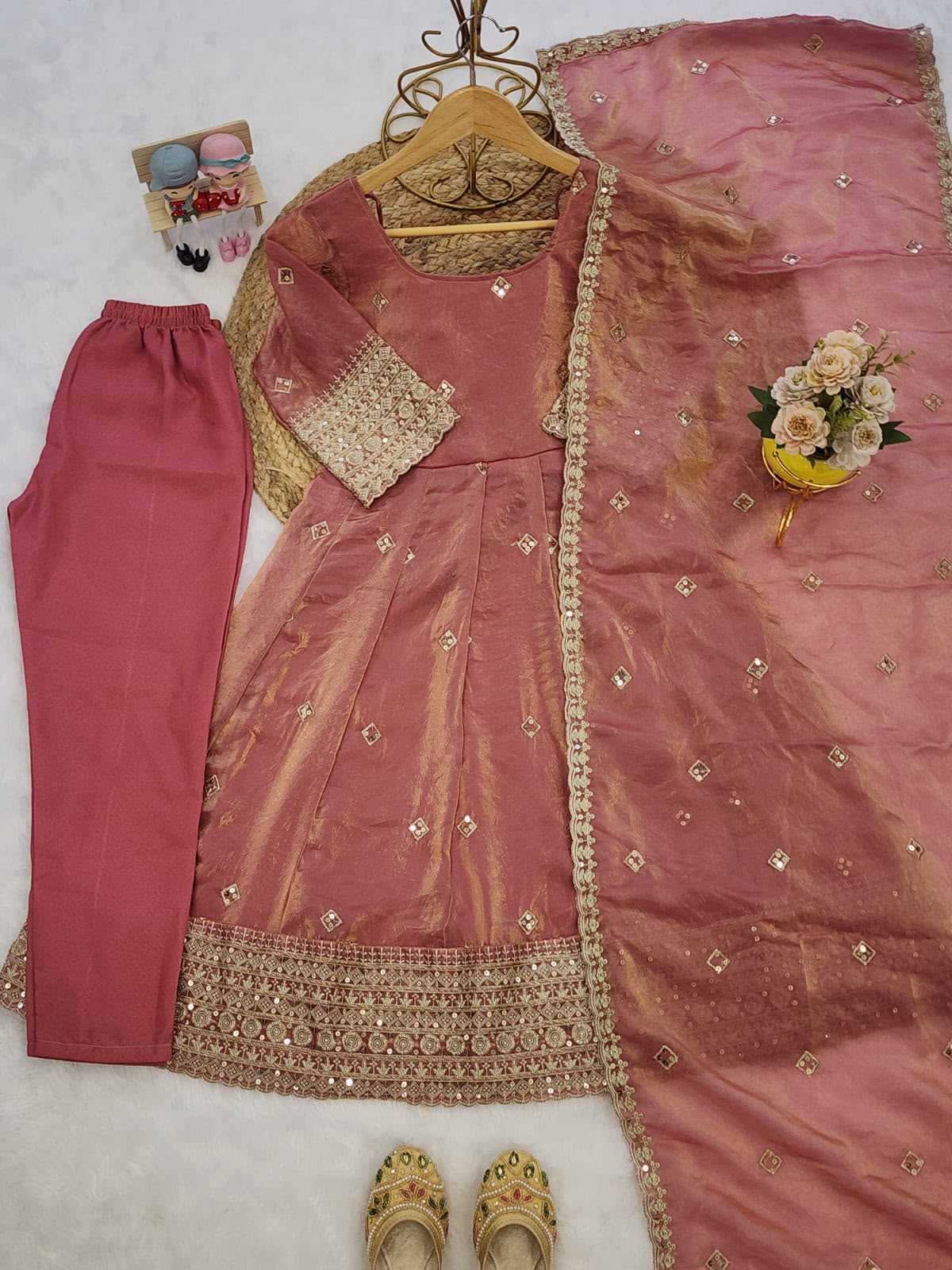 YNF Wholesale Premium Silk Kids Gown KESH539 020 | Surat Manufacturer