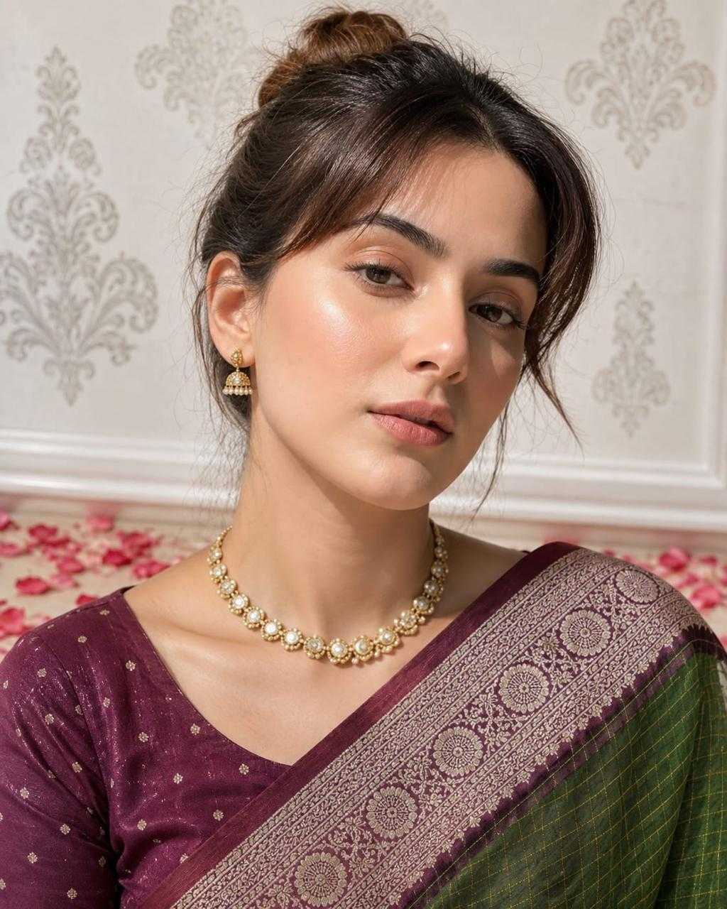 YNF Wholesale Dola Silk Dola Silk Sarees KESH577 PURPLE CHEX | Surat Manufacturer