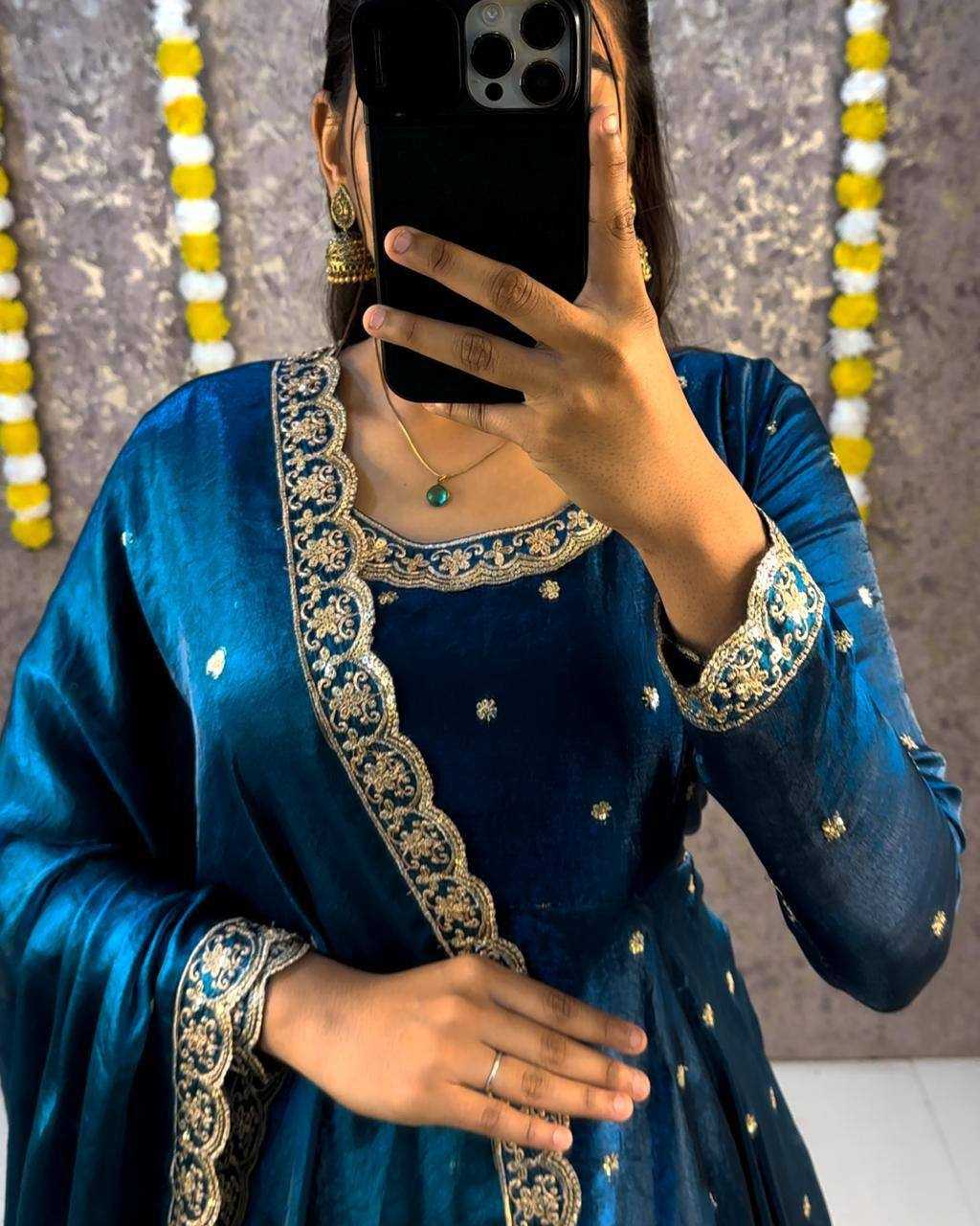 YNF Wholesale Space Silk Embroidery Gowns KESH599 Bakrid | Surat Manufacturer