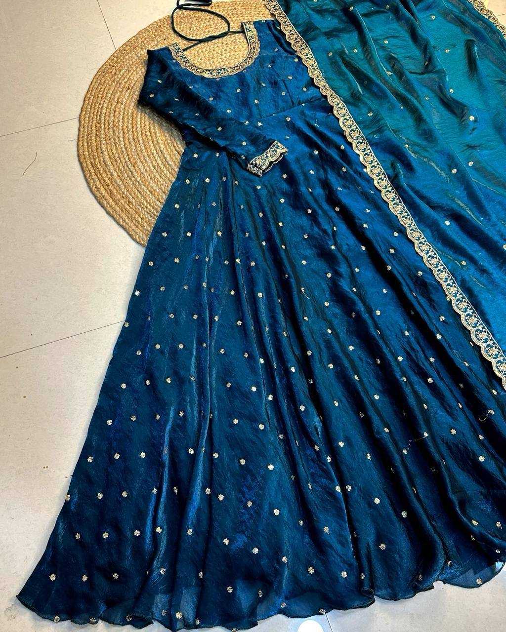 YNF Wholesale Space Silk Embroidery Gowns KESH599 Bakrid | Surat Manufacturer