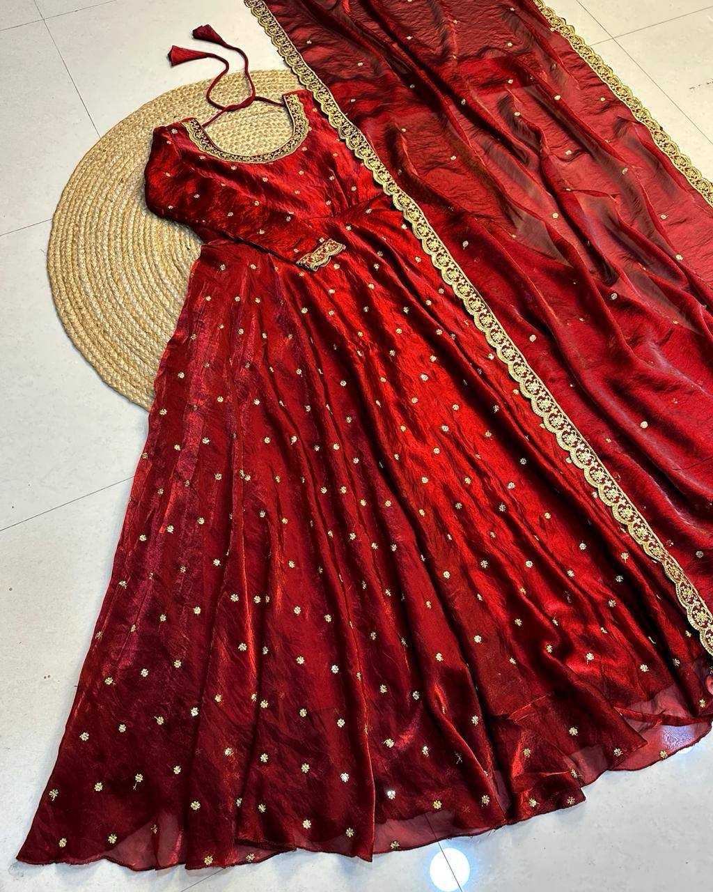 YNF Wholesale Space Silk Embroidery Gowns KESH599 Bakrid | Surat Manufacturer