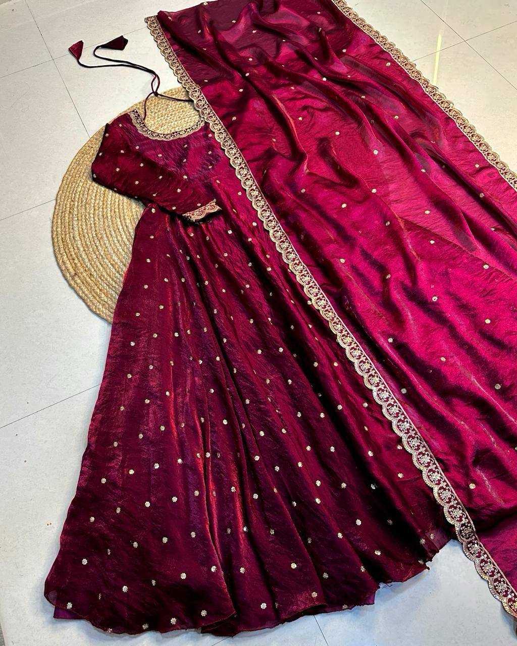 YNF Wholesale Space Silk Embroidery Gowns KESH599 Bakrid | Surat Manufacturer