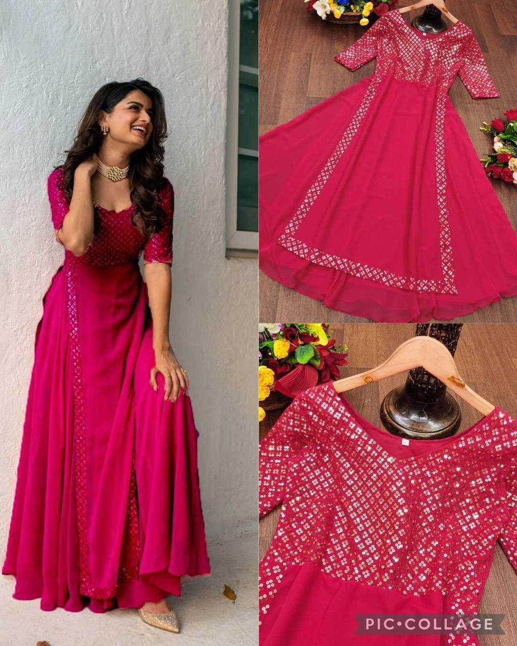 YNF Wholesale Faux Georgette Embroidery Gowns KESH599 Bhargavi | Surat Manufacturer