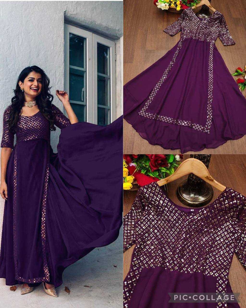 YNF Wholesale Faux Georgette Embroidery Gowns KESH599 Bhargavi | Surat Manufacturer