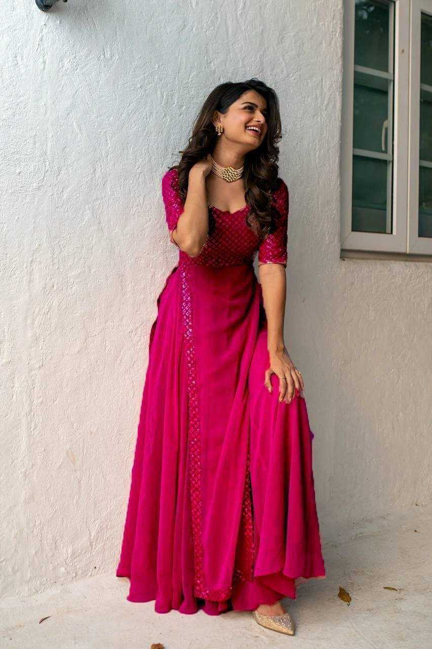 YNF Wholesale Faux Georgette Embroidery Gowns KESH599 Bhargavi | Surat Manufacturer