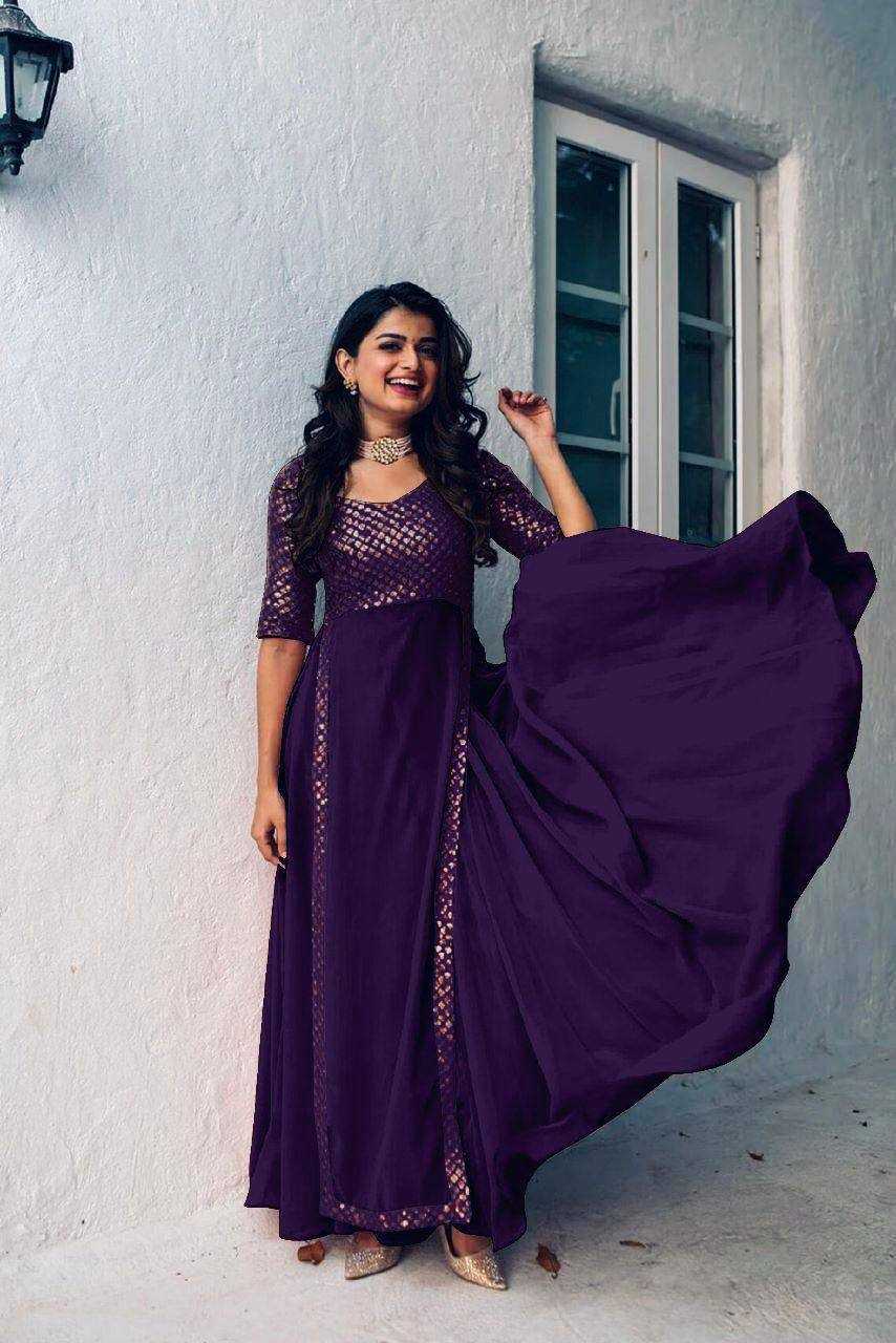 YNF Wholesale Faux Georgette Embroidery Gowns KESH599 Bhargavi | Surat Manufacturer