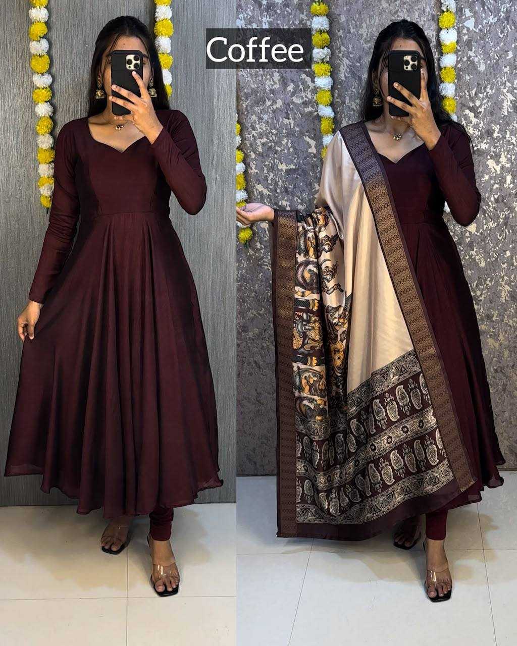YNF Wholesale Vichitra Silk Anarkali Gown KESH599 Dhrupada | Surat Manufacturer