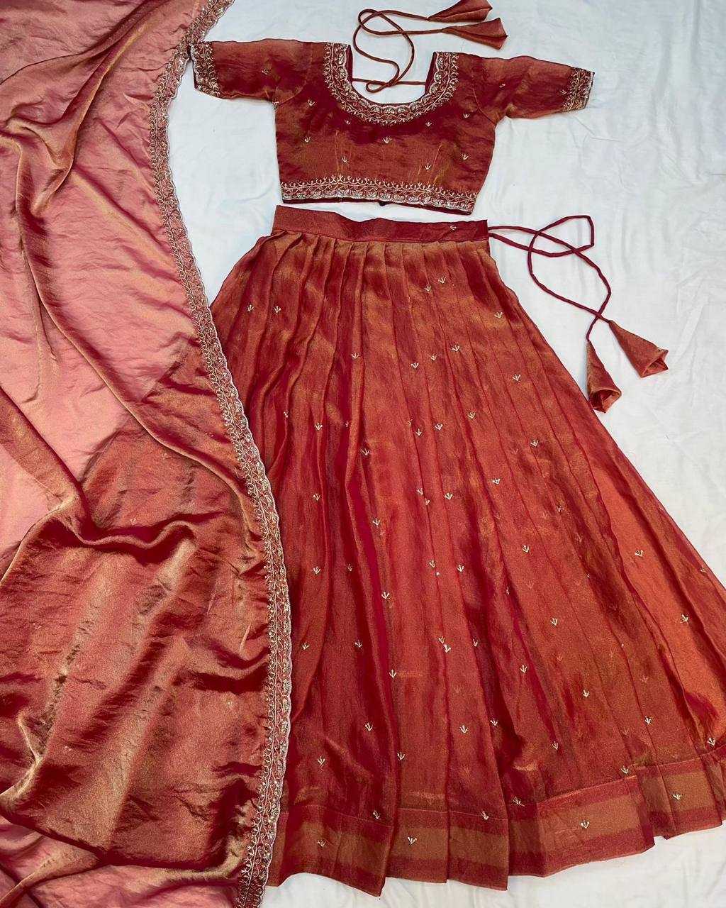 YNF Wholesale Tissue Silk Silk Lehenga KESH599 Jaimini | Surat Manufacturer