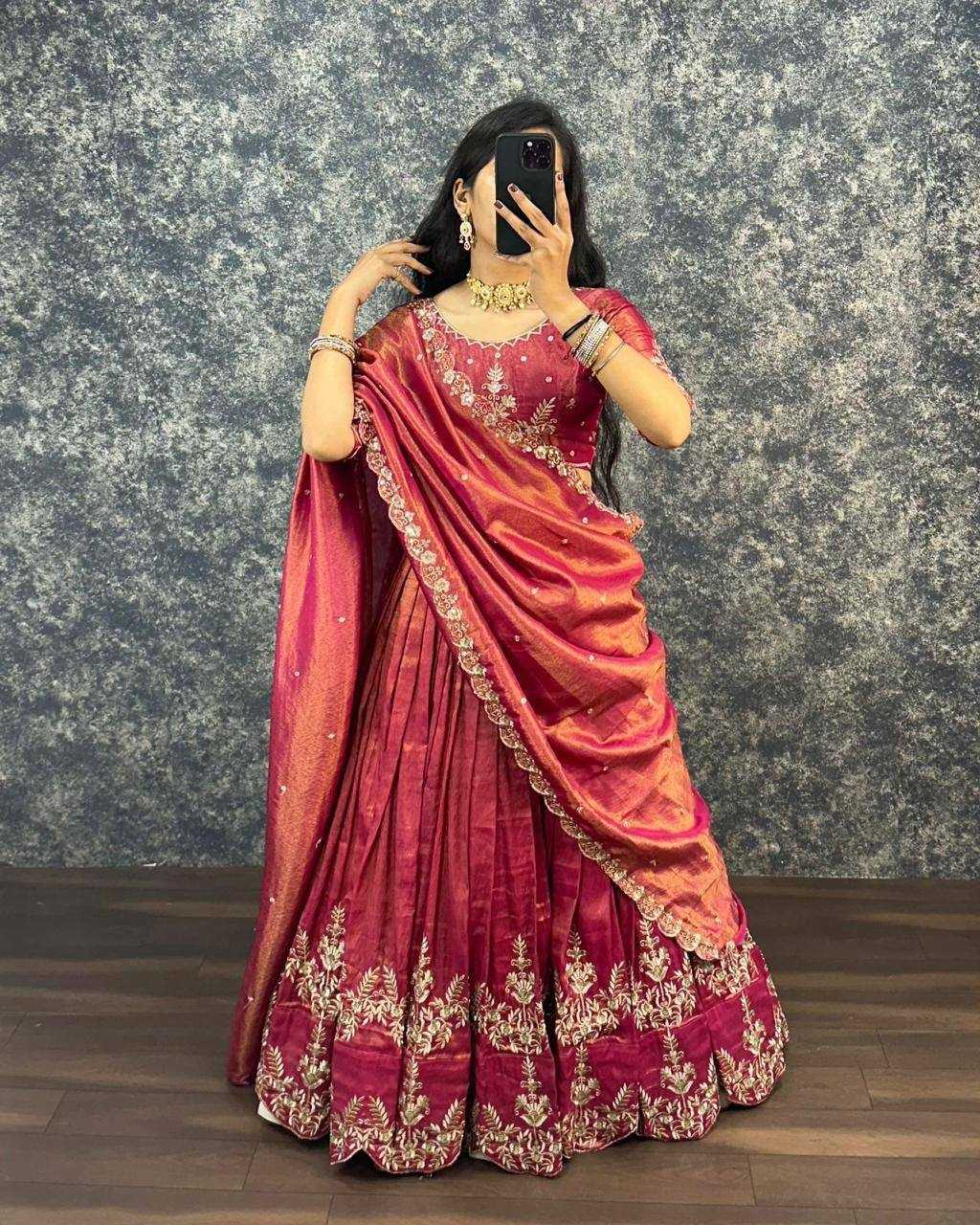 YNF Wholesale Tissue Fancy Lehenga KESH599 Kaumudi | Surat Manufacturer