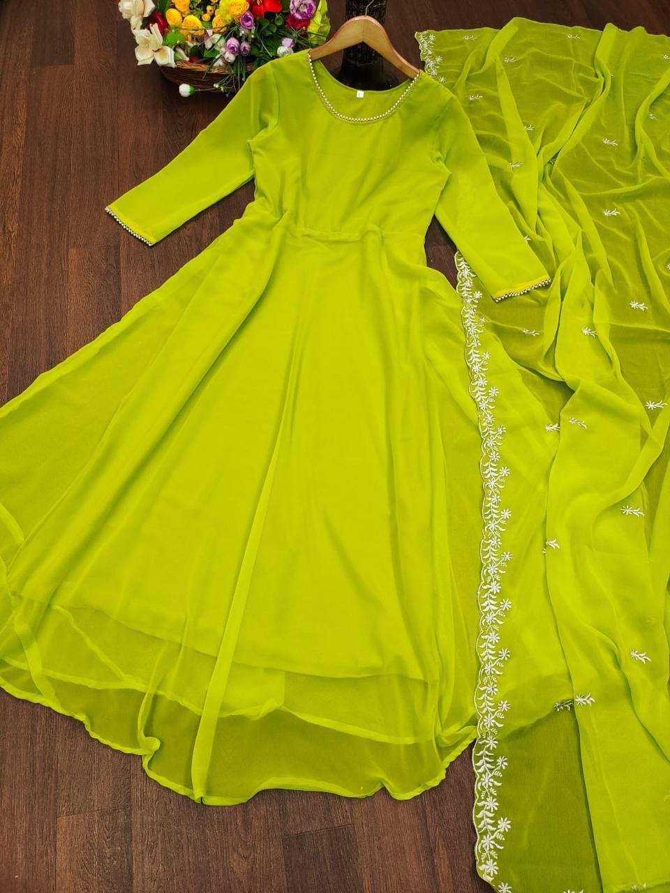 YNF Wholesale Faux Georgette Fancy Gowns KESH599 Madhulika | Surat Manufacturer