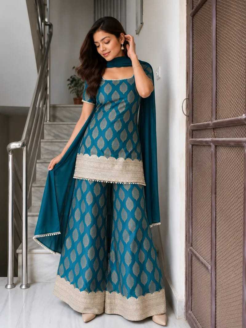 YNF Wholesale Banarasi Soft Silk Sharara Salwar Suits KESH602 1322 | Surat Manufacturer