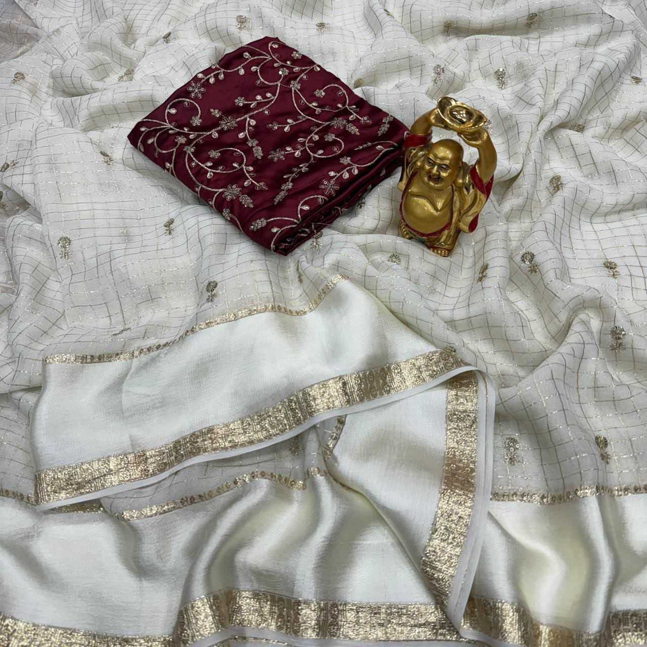 YNF Wholesale Premium Georgette Ready To Wear Sarees KESH604 Arshia | Surat Manufacturer