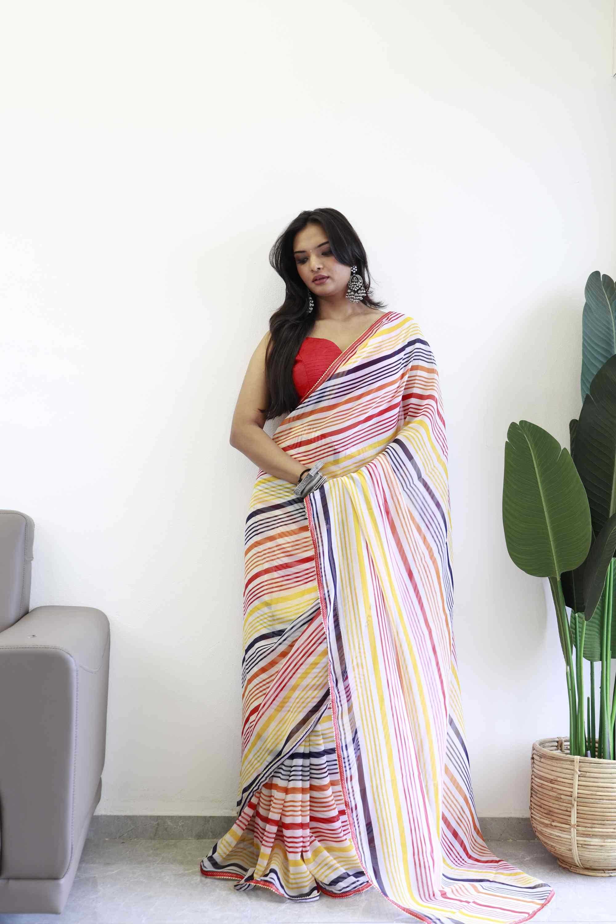 YNF Wholesale Georgette Ready To Wear Sarees KESH606 325 | Surat Manufacturer