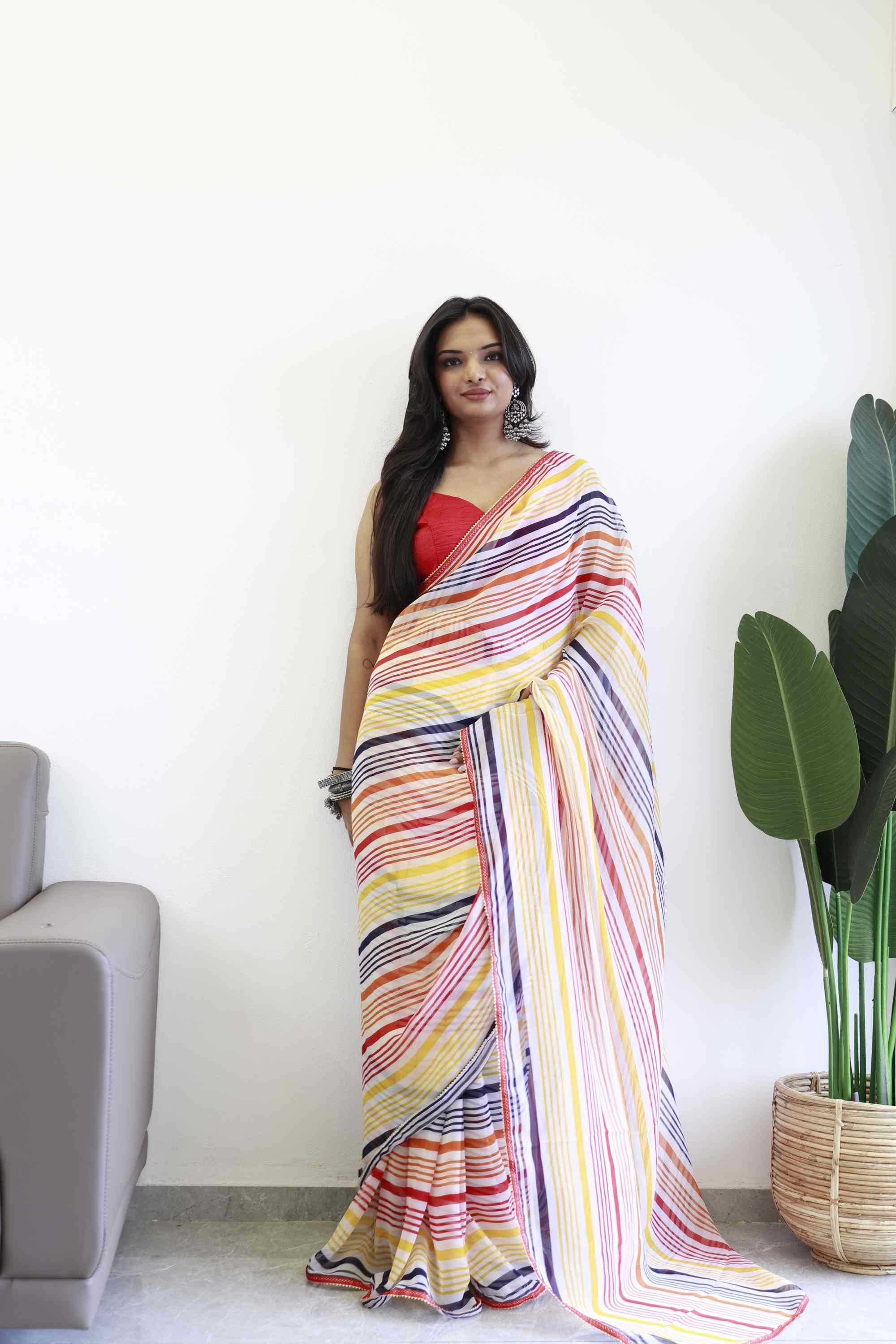 YNF Wholesale Georgette Ready To Wear Sarees KESH606 325 | Surat Manufacturer