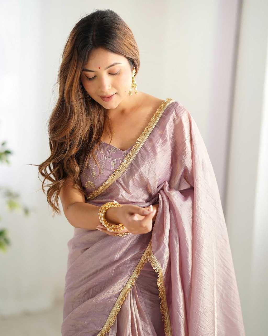 YNF Wholesale Soft Gold Crush Designer Sarees KESH606 377 | Surat Manufacturer