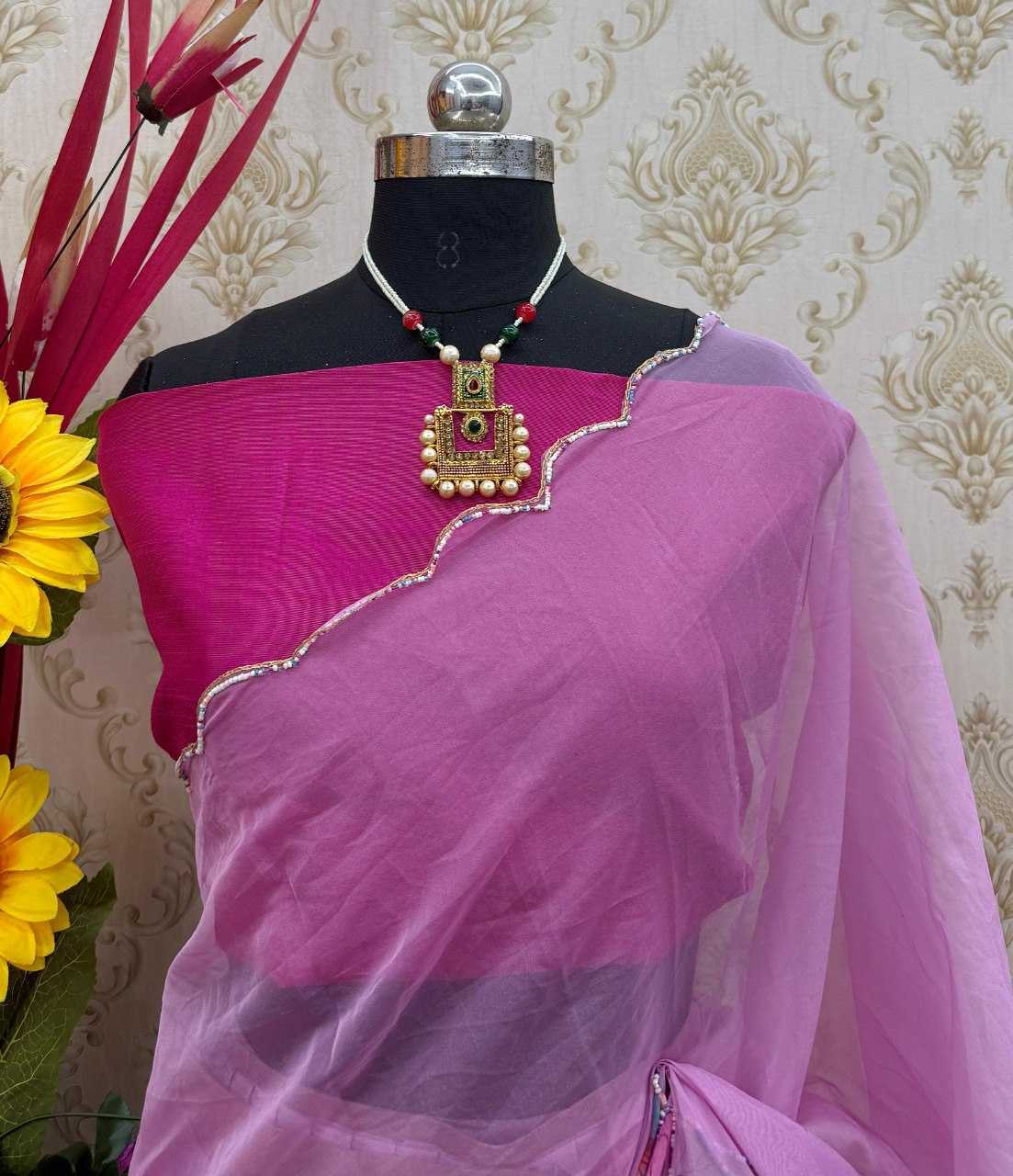 YNF Wholesale Organza Ready To Wear Sarees KESH606 446 | Surat Manufacturer