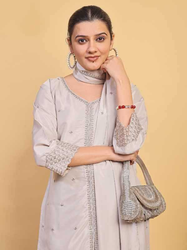 YNF Wholesale Pure Silk Embroidery Suits KESH608 Nisha | Surat Manufacturer
