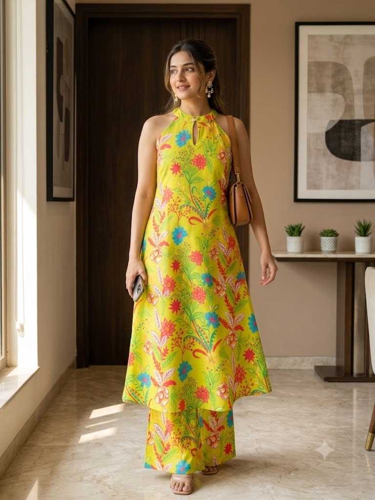 YNF Wholesale Linen Designer Kurtis KESH609 Floral | Surat Manufacturer
