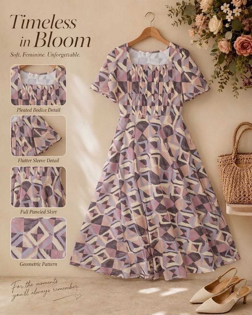 YNF Wholesale Cotton Designer Dresses KESH609 Peach | Surat Manufacturer