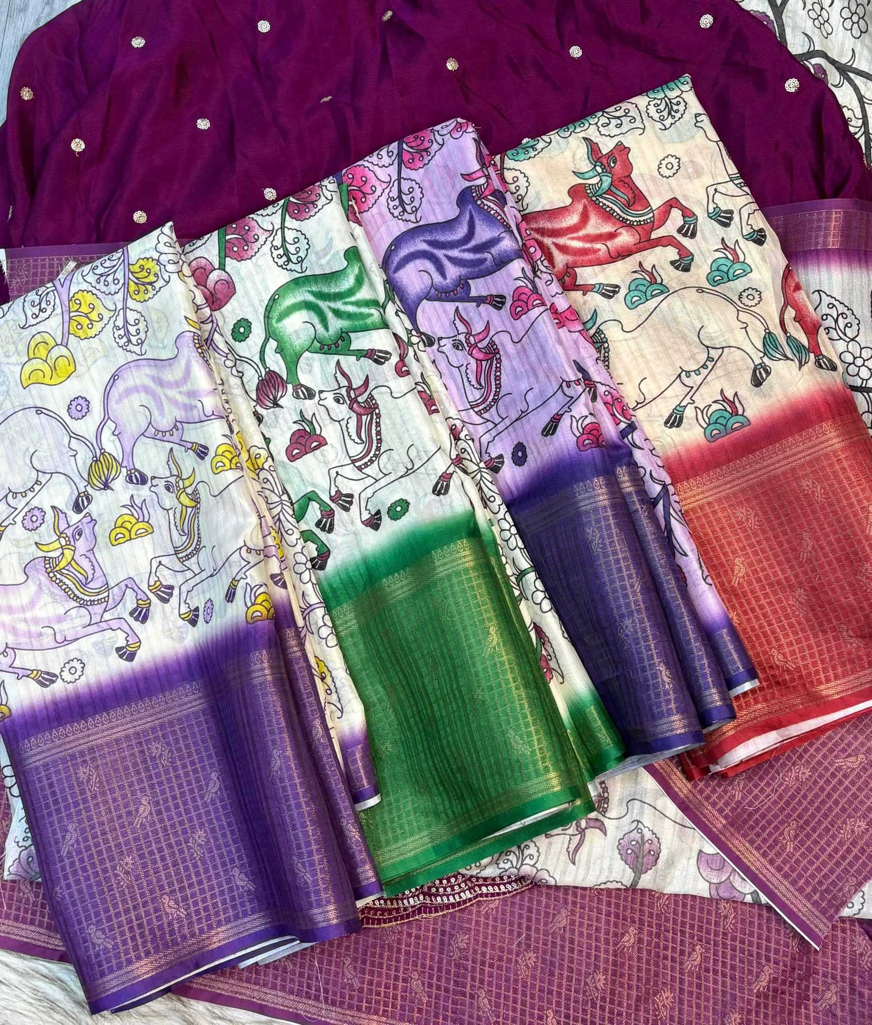 YNF Wholesale Tussar Silk Printed Sarees KESH637 Damayanti | Surat Manufacturer