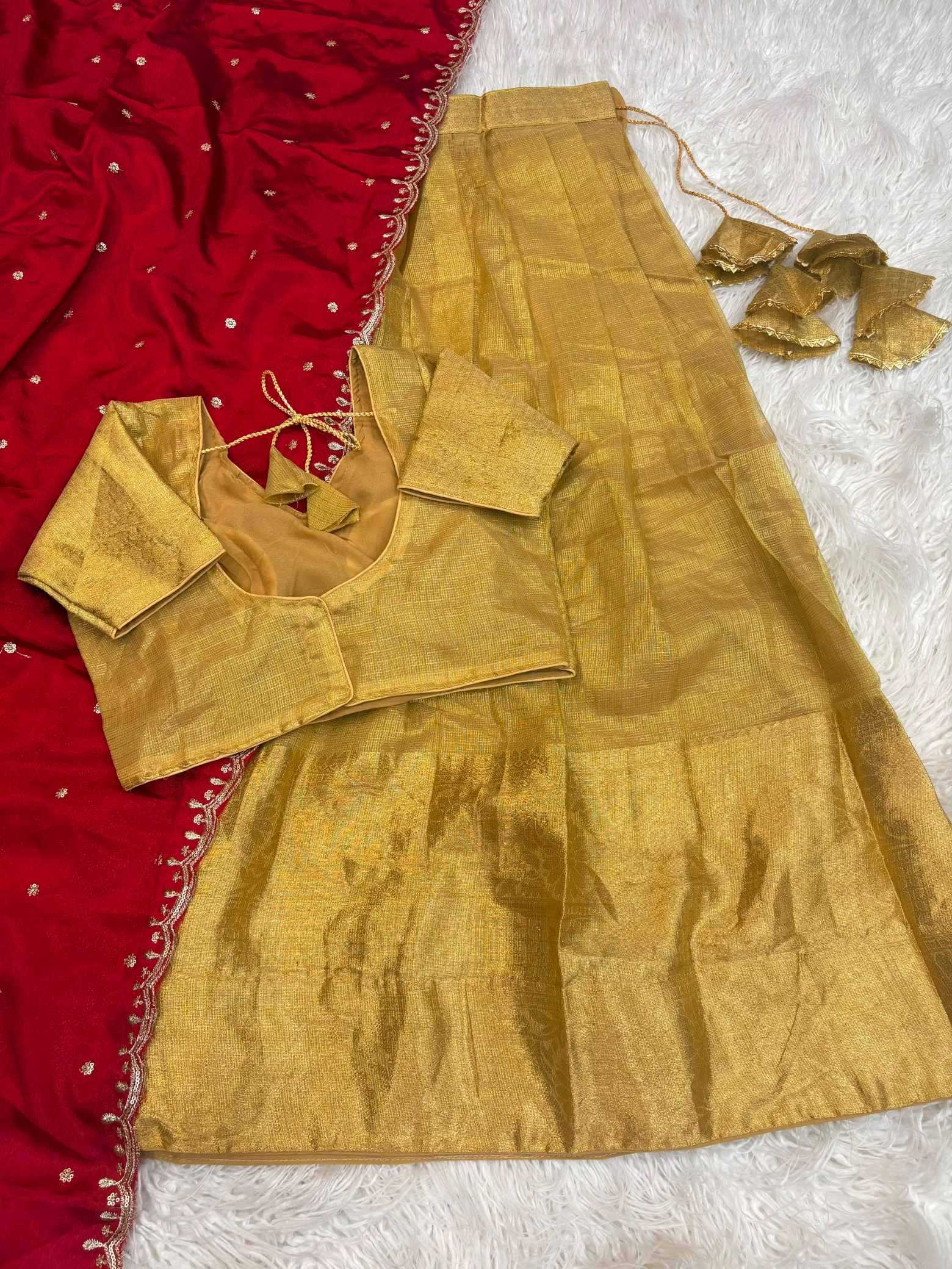 YNF Wholesale Banarasi Soft Silk Traditional Lehenga KESH637 Golden Kanchipuram Half | Surat Manufacturer