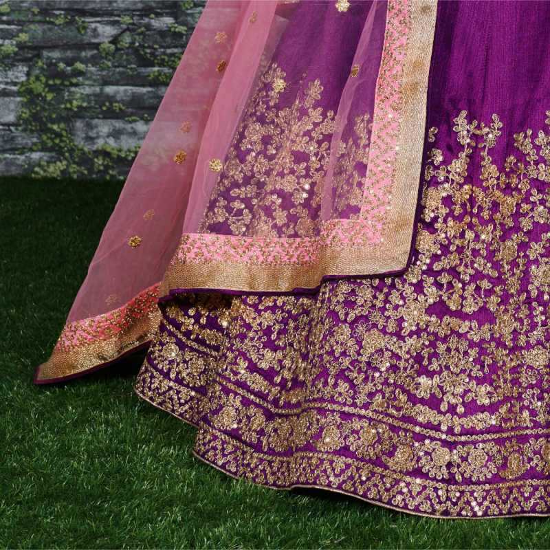 YNF Wholesale Mulberry Wedding Lehenga KESH638 7046 | Surat Manufacturer