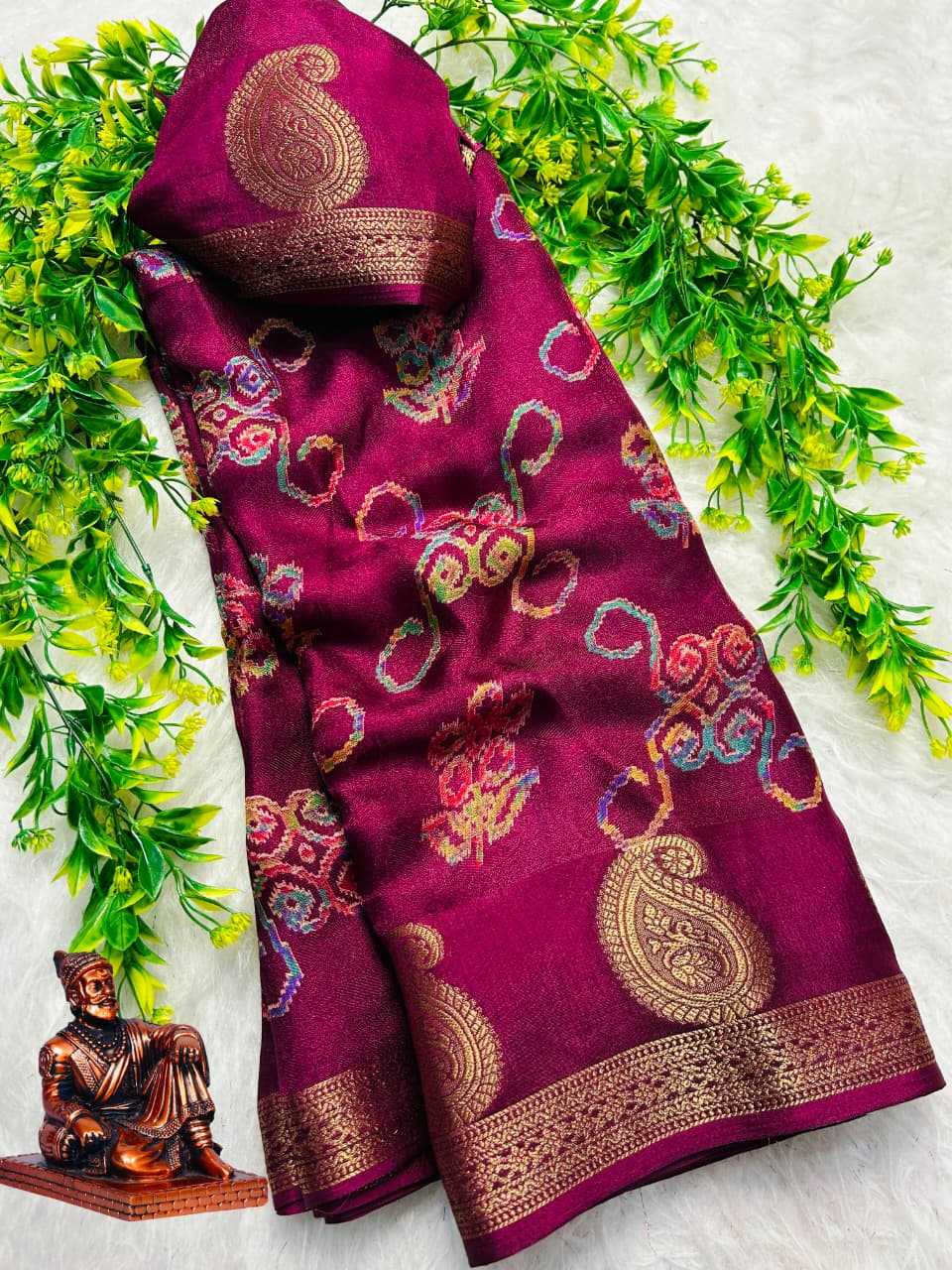 YNF Wholesale Premium Silk Printed Sarees KESH673 Marshmallow Keri | Surat Manufacturer