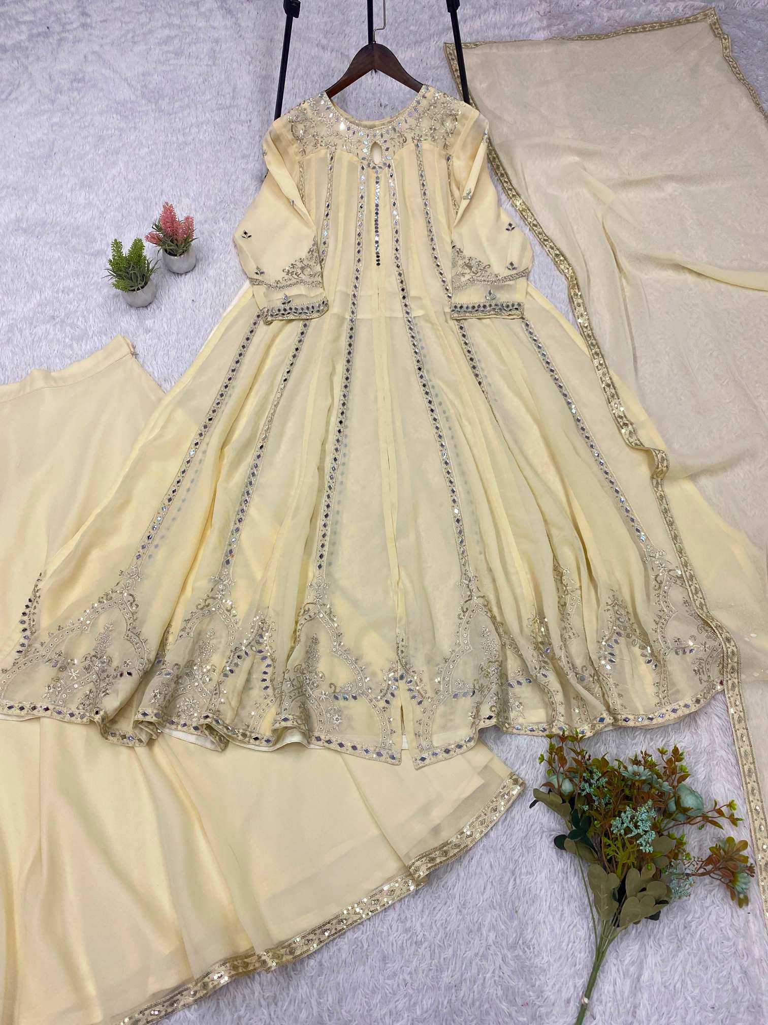 YNF Wholesale Georgette Embroidery Gowns KESH678 2138 | Surat Manufacturer